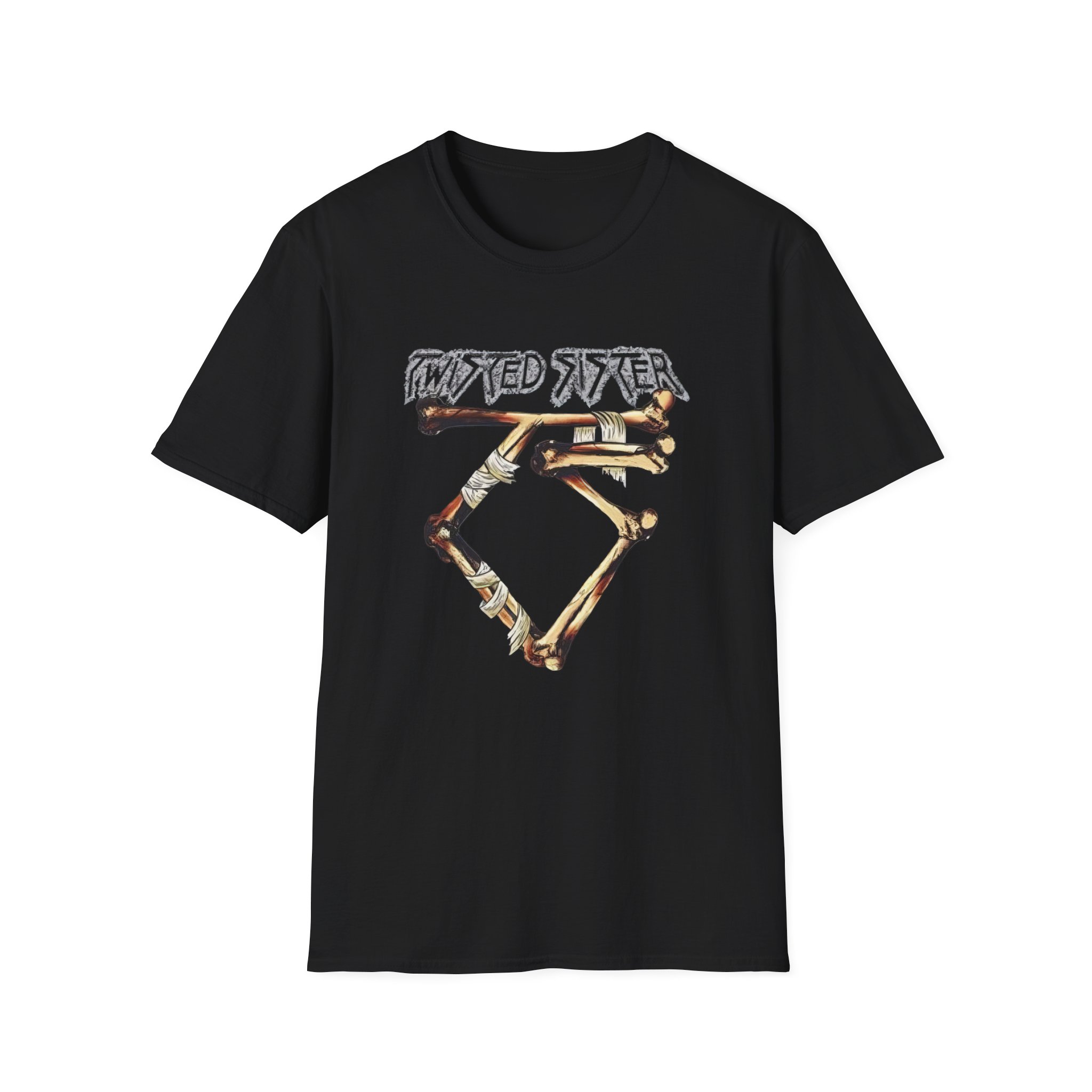 Popfunk Twisted Sister Bone Logo Unisex Softstyle T-Shirt