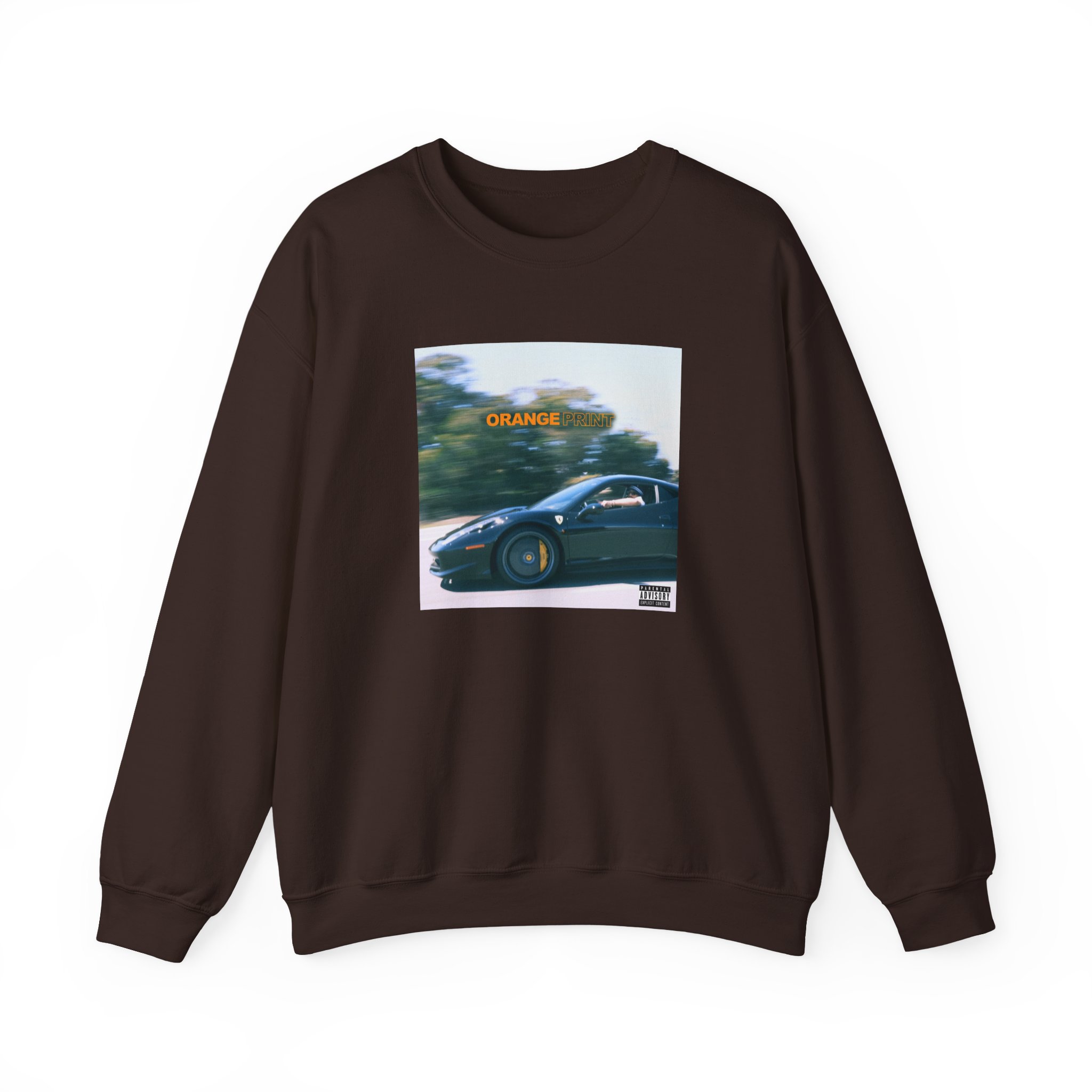 Larry June Orange Print Unisex Heavy Blendâ„¢ Crewneck Sweatshirt