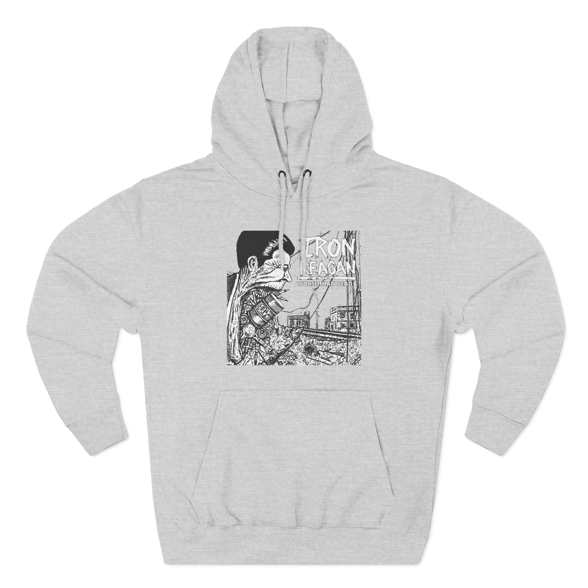 Iron Reagan Worse Than Dead Three-Panel Fleece Hoodie