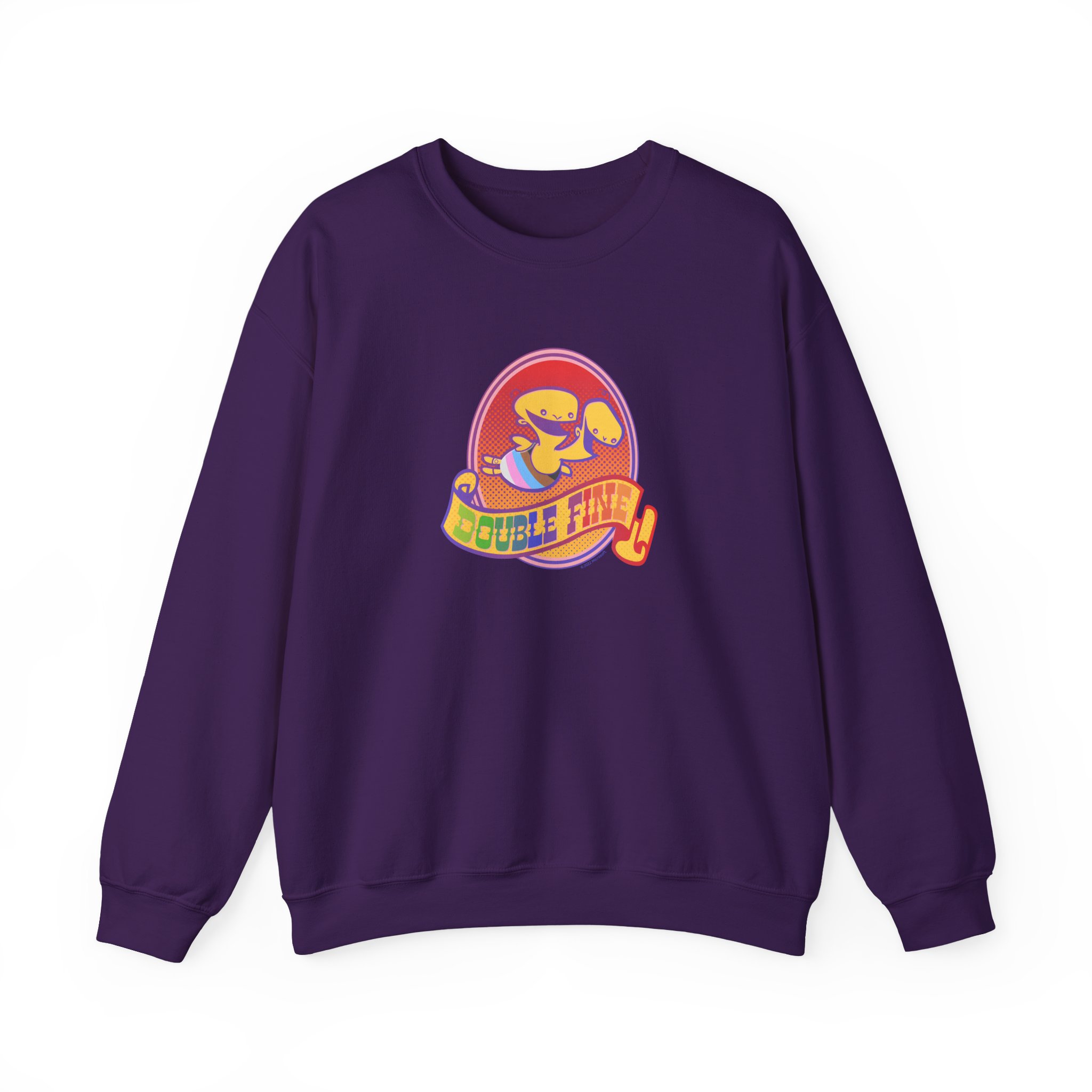Double Fine Pride Unisex Heavy Blendâ„¢ Crewneck Sweatshirt