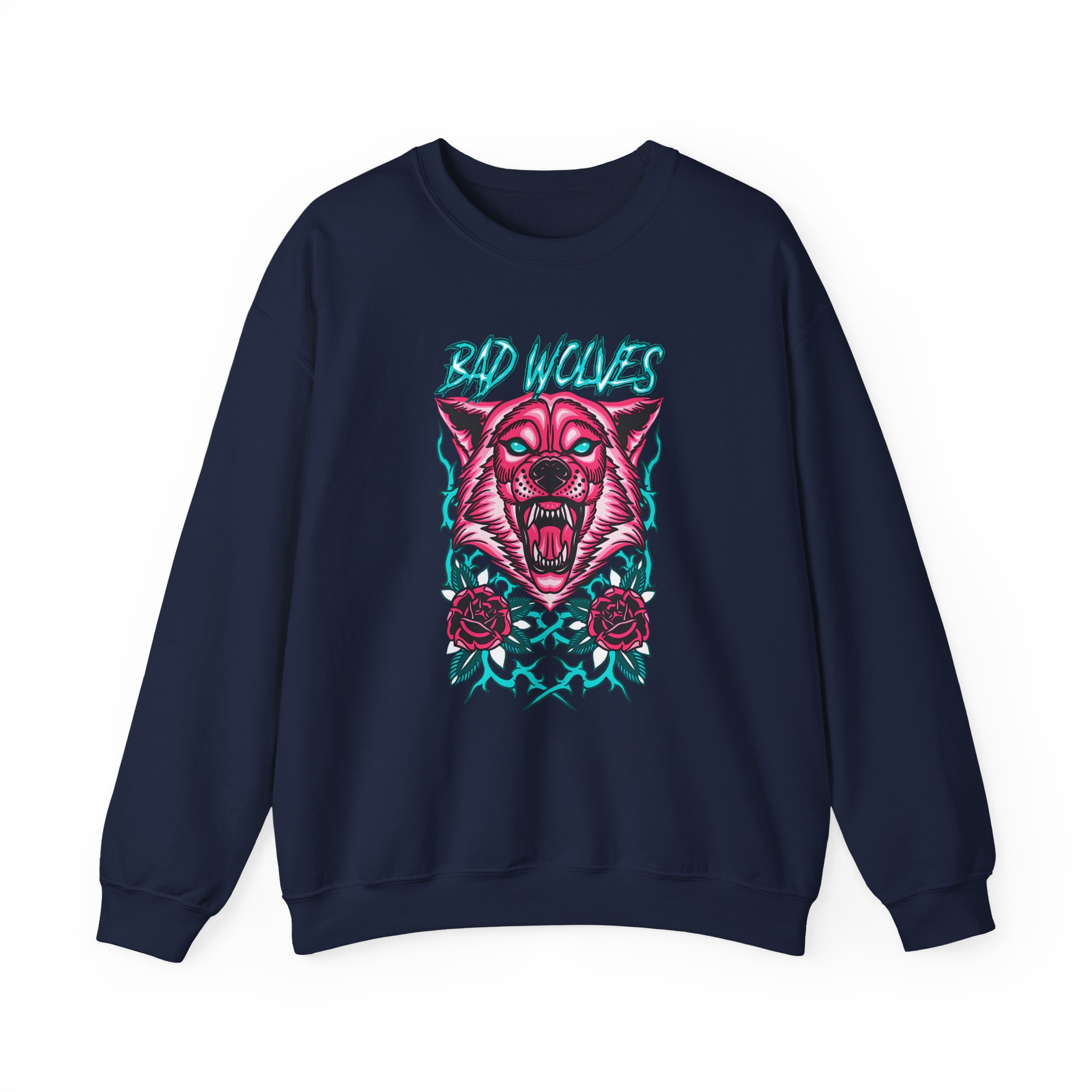 Bad Wolves Wolf in Vines Unisex Heavy Blendâ„¢ Crewneck Sweatshirt