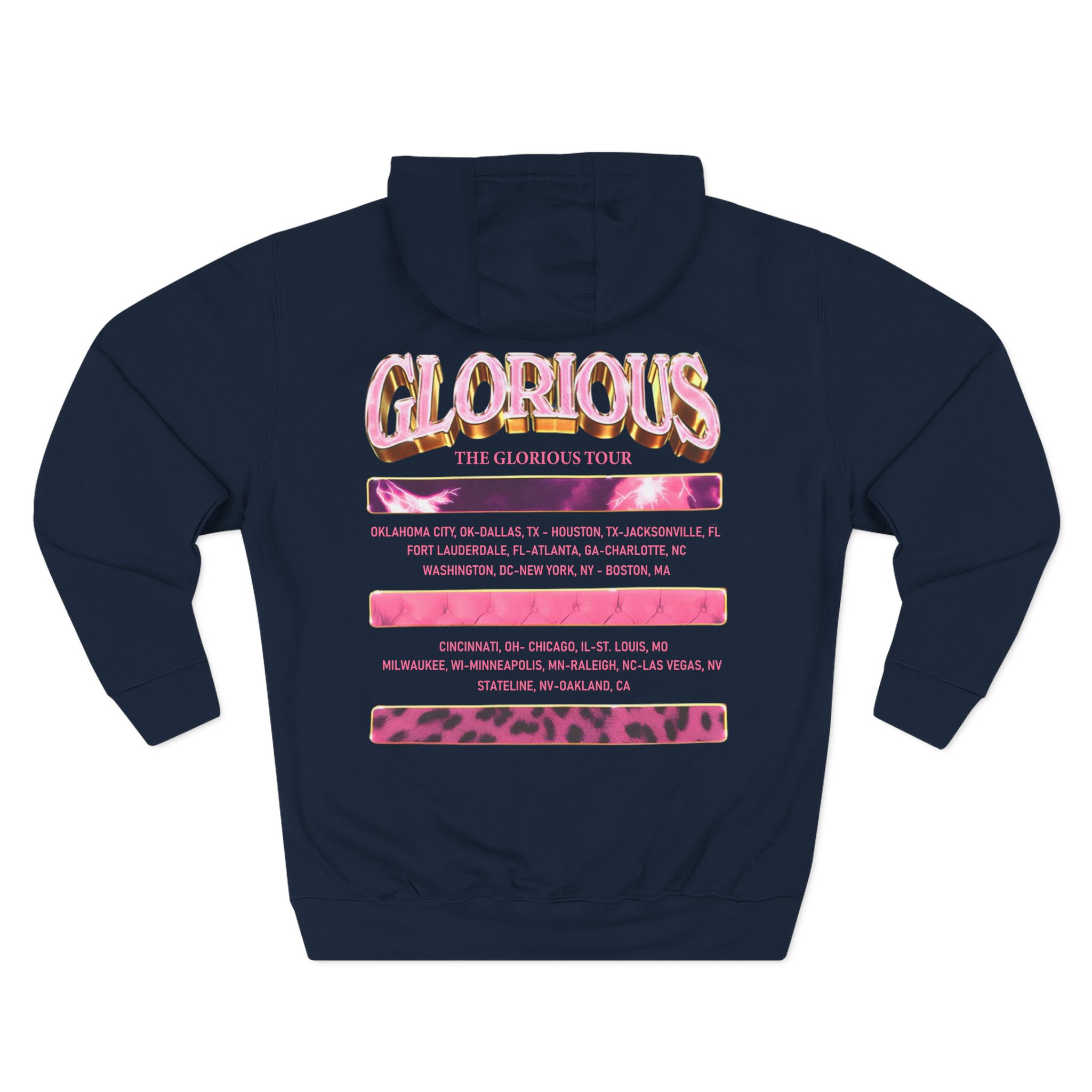 Glorilla Glorious Tour From Memphis Three-Panel Fleece Hoodie
