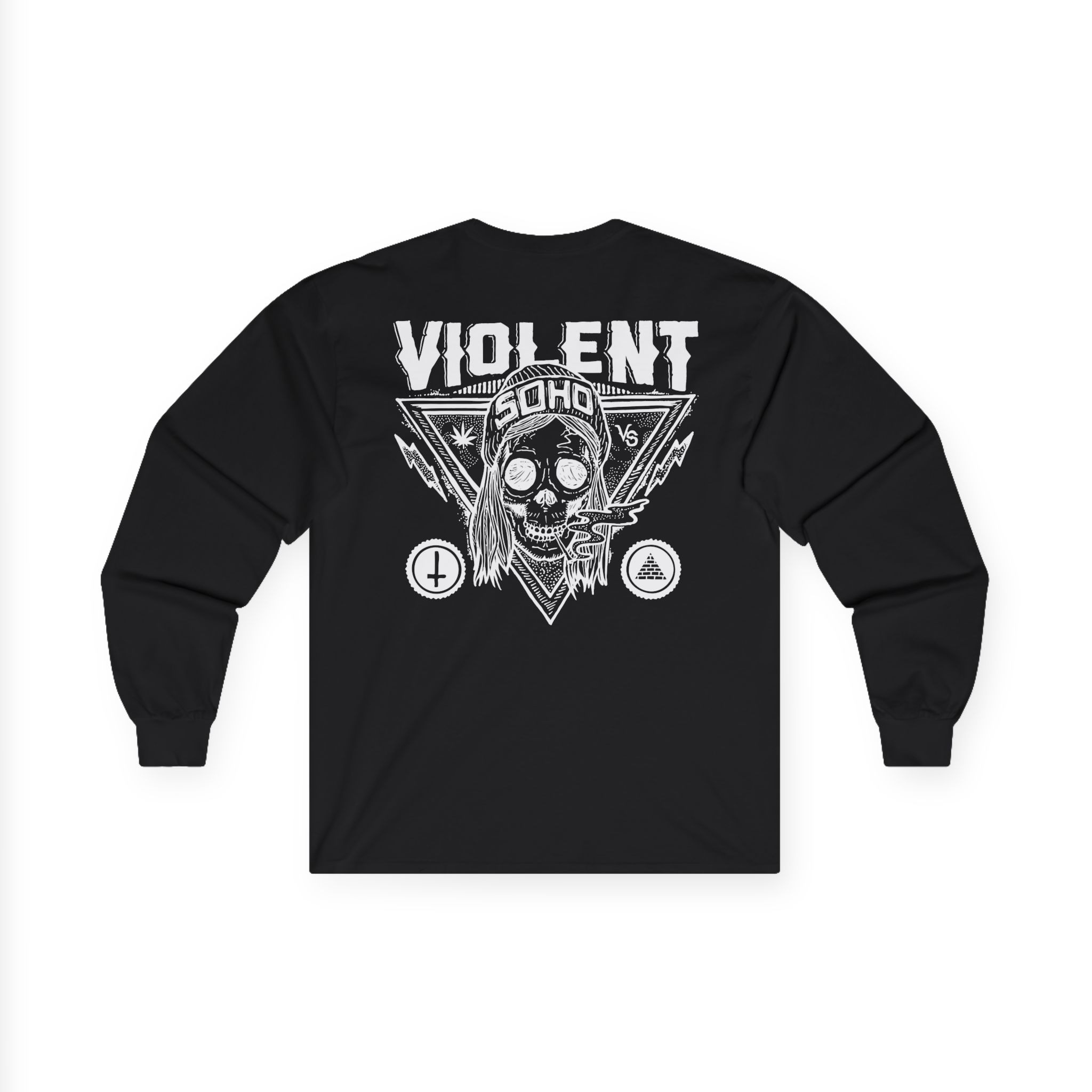 Violent Soho Blazin Skull Unisex Ultra Cotton Long Sleeve Tee