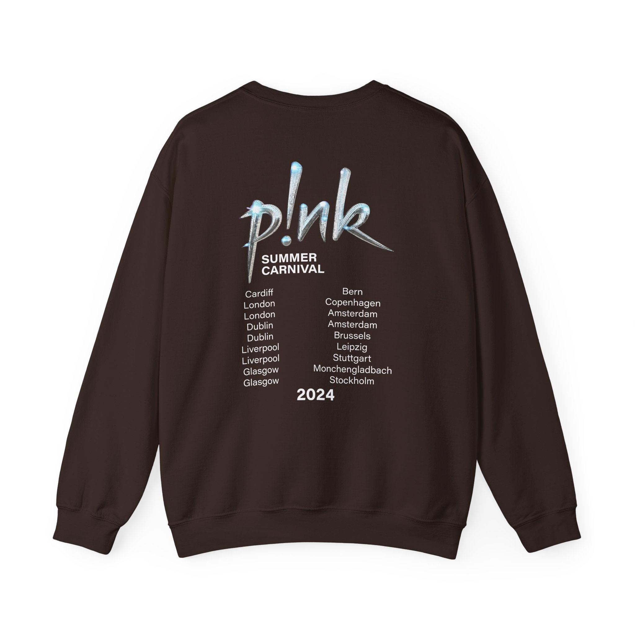 P!nk Split Tie Dye Unisex Heavy Blendâ„¢ Crewneck Sweatshirt