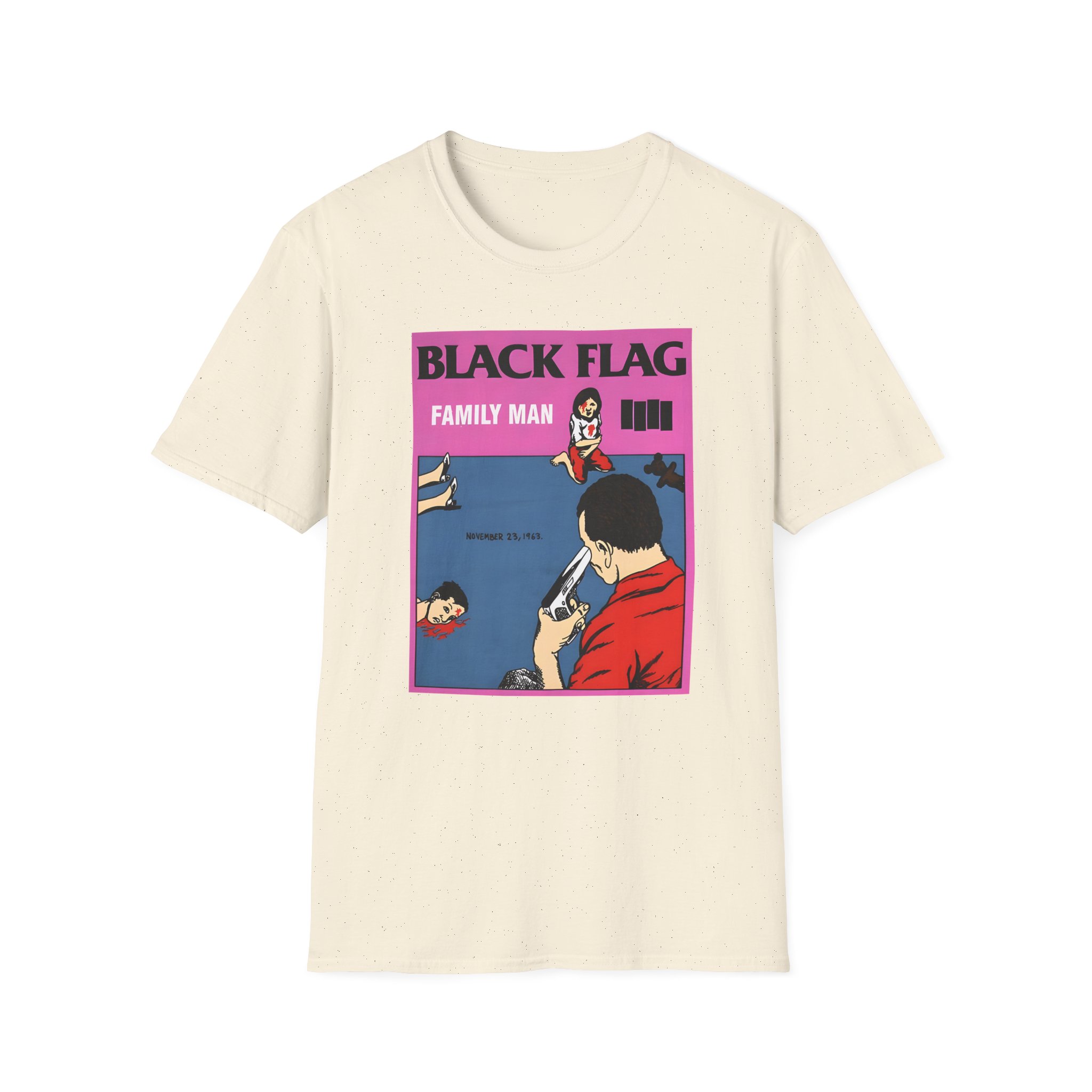Black Flag Family Man Unisex Softstyle T-Shirt