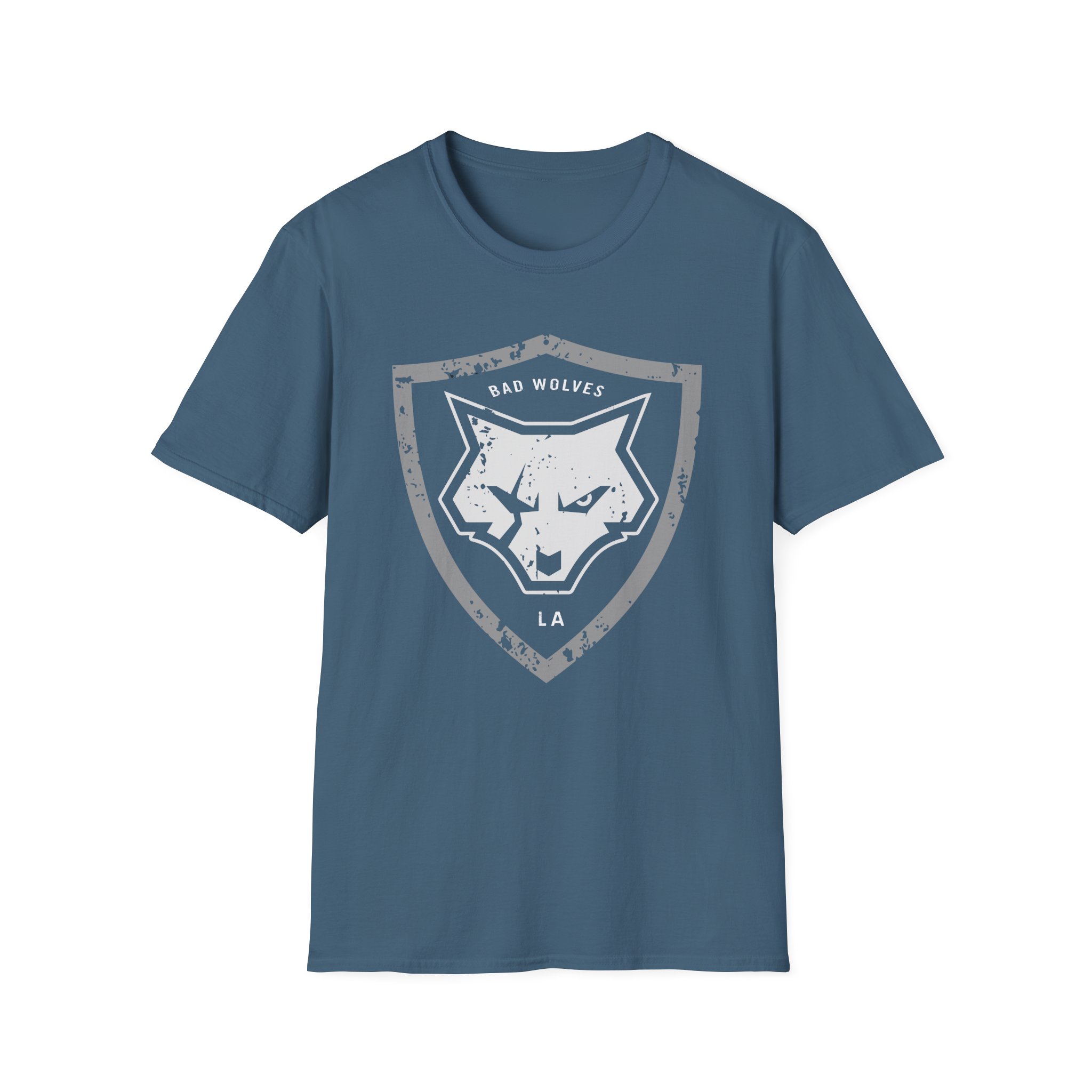 Bad Wolves Distressed Shield Unisex Softstyle T-Shirt