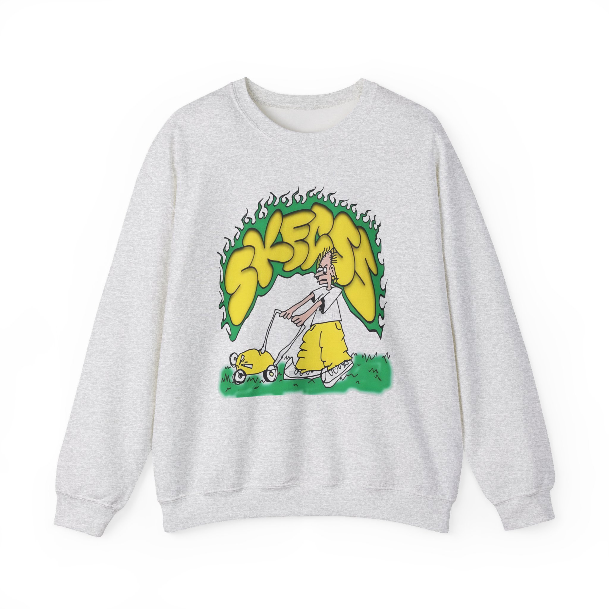 Skegss Lawn Mower Unisex Heavy Blendâ„¢ Crewneck Sweatshirt