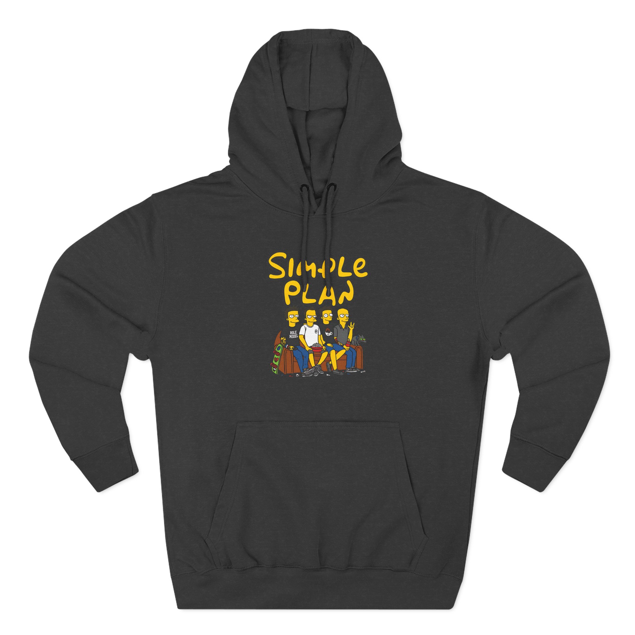 Simple Plan Band on the Couch Three-Panel Fleece Hoodie
