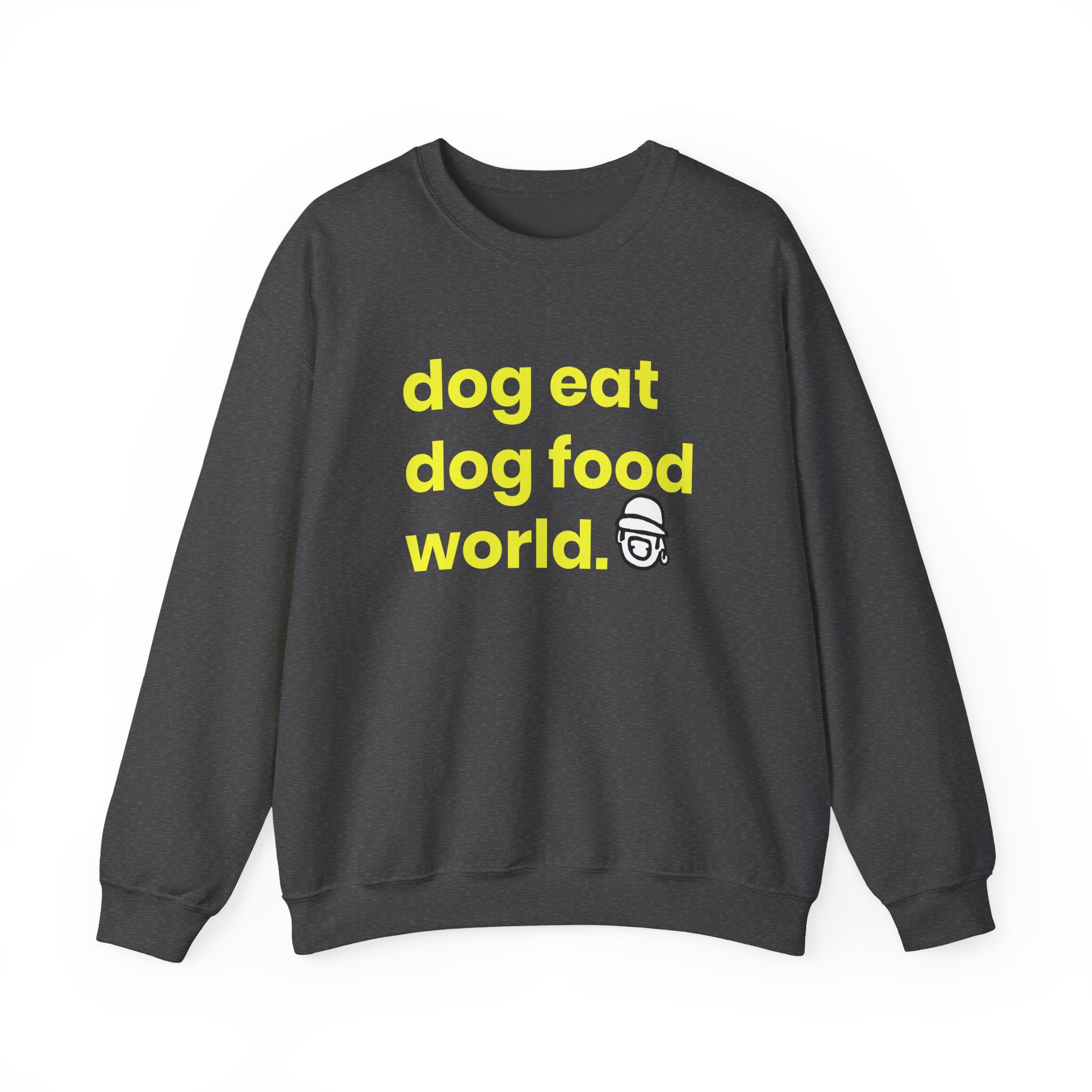 Niko B Dog Eat Dog Food World Unisex Heavy Blend Crewneck Sweatshirt