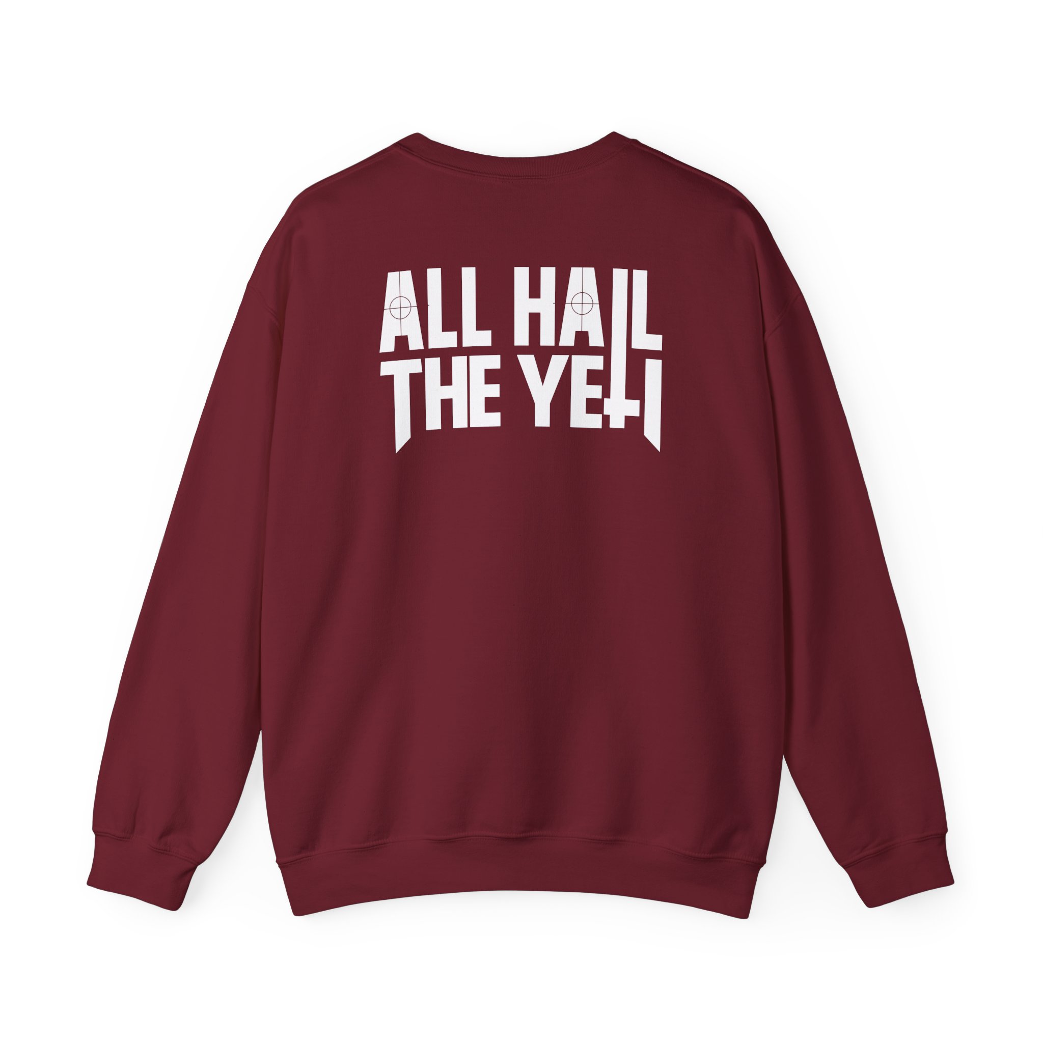 All Hail the Yeti Side Logo Unisex Heavy Blendâ„¢ Crewneck Sweatshirt