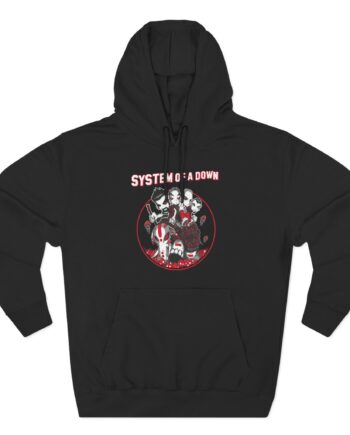 System of a Down Mushroom People Three-Panel Fleece Hoodie