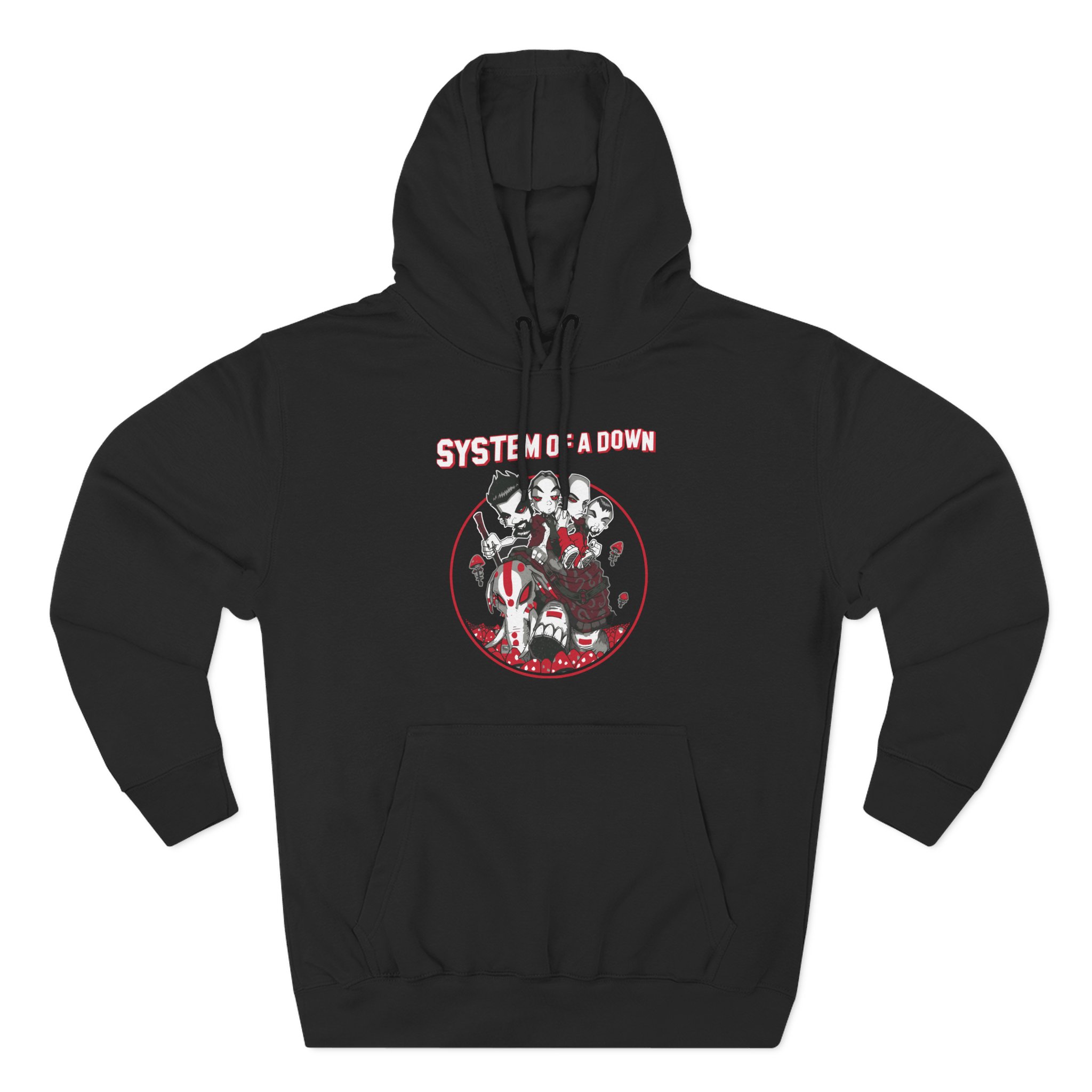 System of a Down Mushroom People Three-Panel Fleece Hoodie