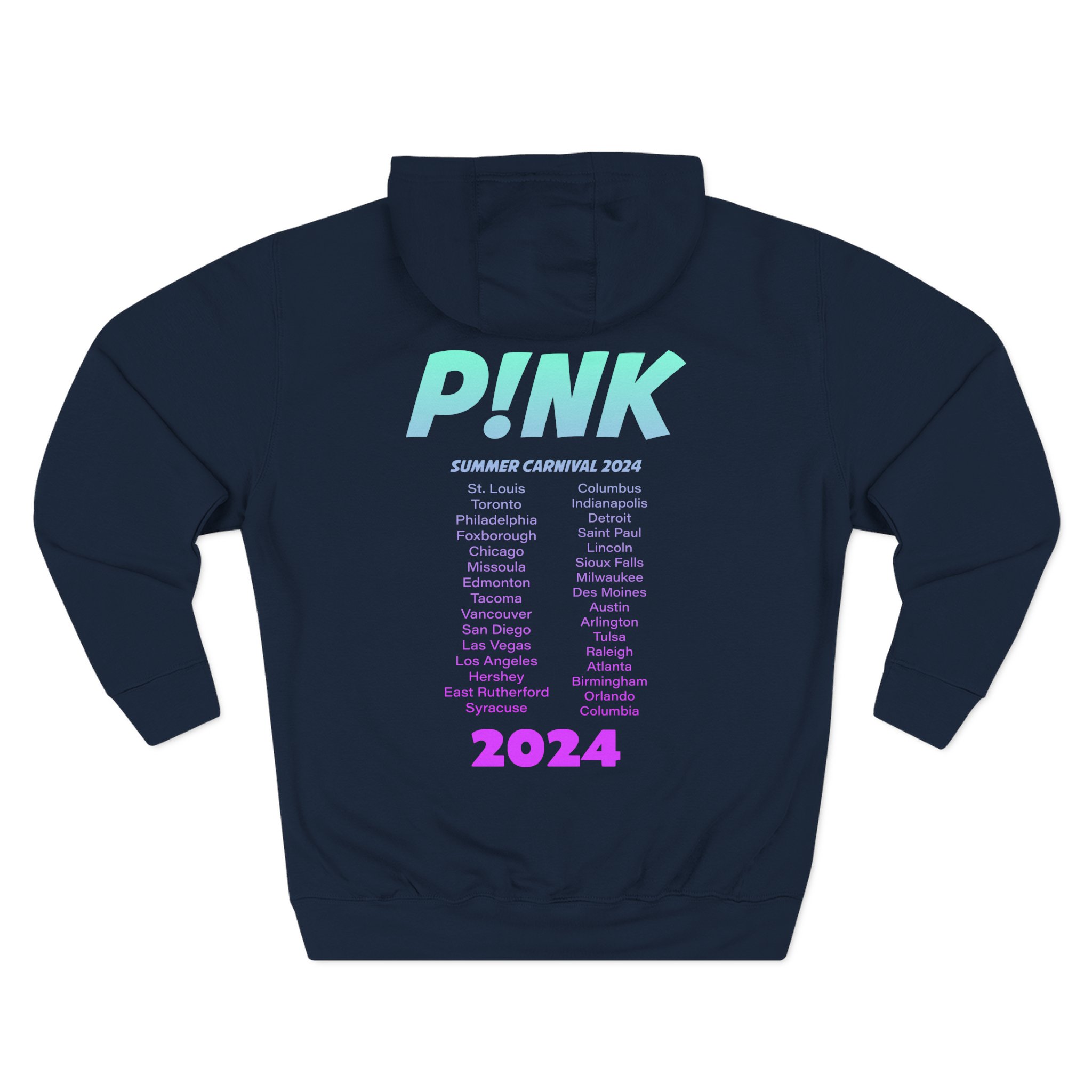 Pink Burst 2024 Tour Three-Panel Fleece Hoodie