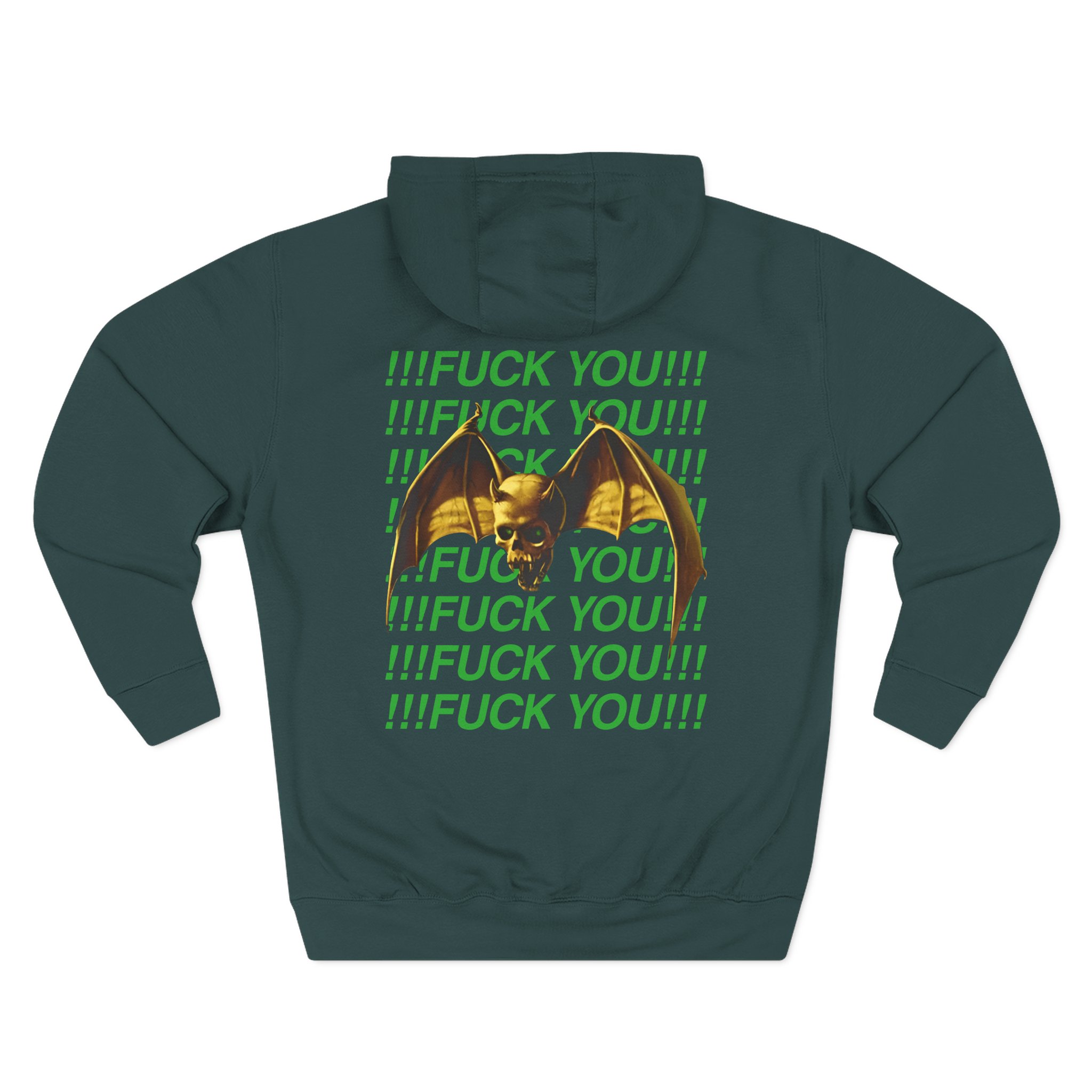 Overkill We Don't Care - Fuck You Three-Panel Fleece Hoodie