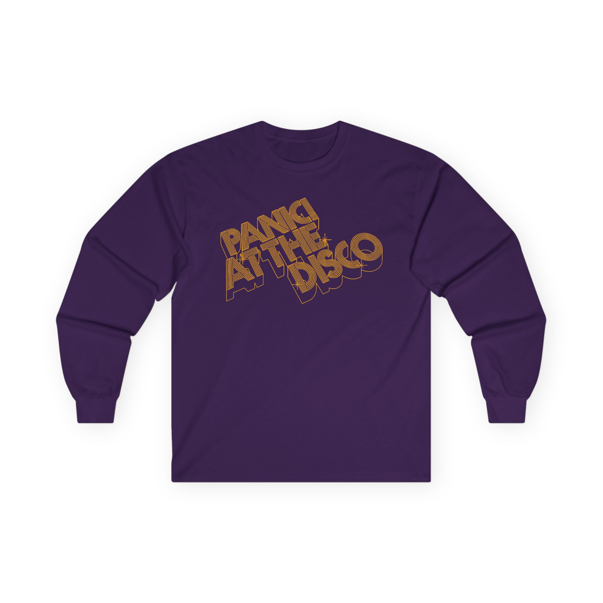 Panic at the Disco 3-d Gold Logo Unisex Ultra Cotton Long Sleeve Tee