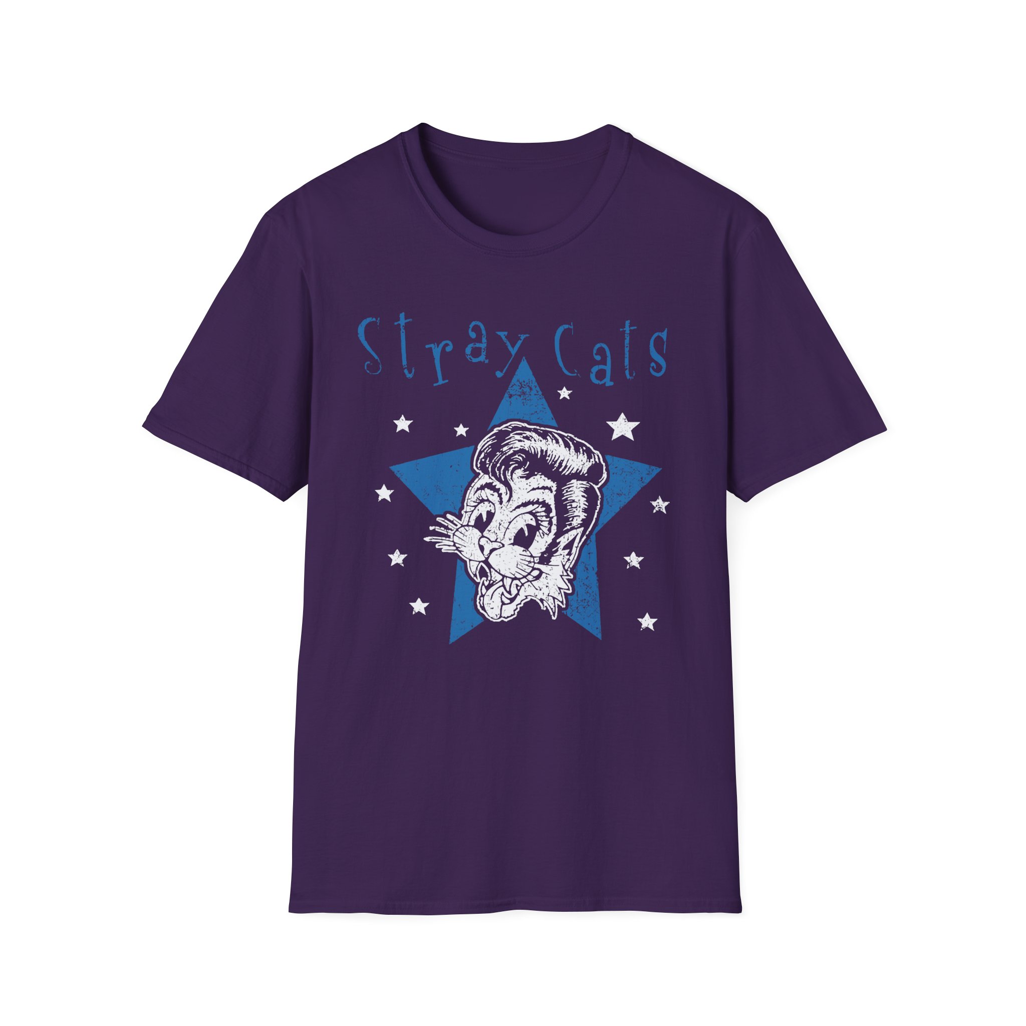 Stray Cats Star Cat Unisex Softstyle T-Shirt