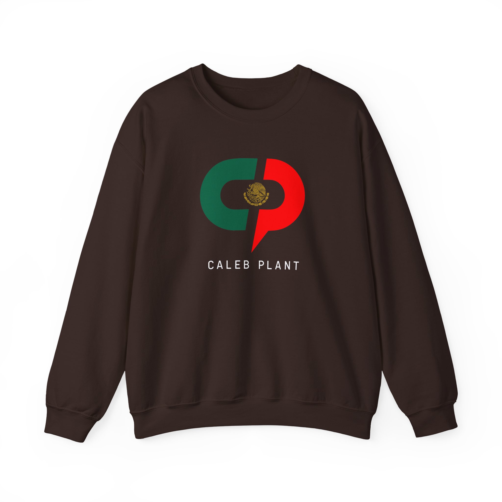 Caleb Plant Green White and Red Unisex Heavy Blendâ„¢ Crewneck Sweatshirt