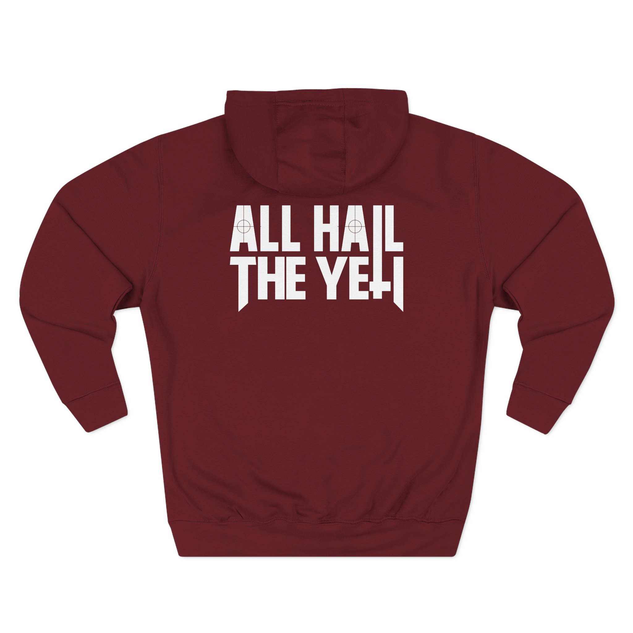 All Hail the Yeti Side Logo Three-Panel Fleece Hoodie