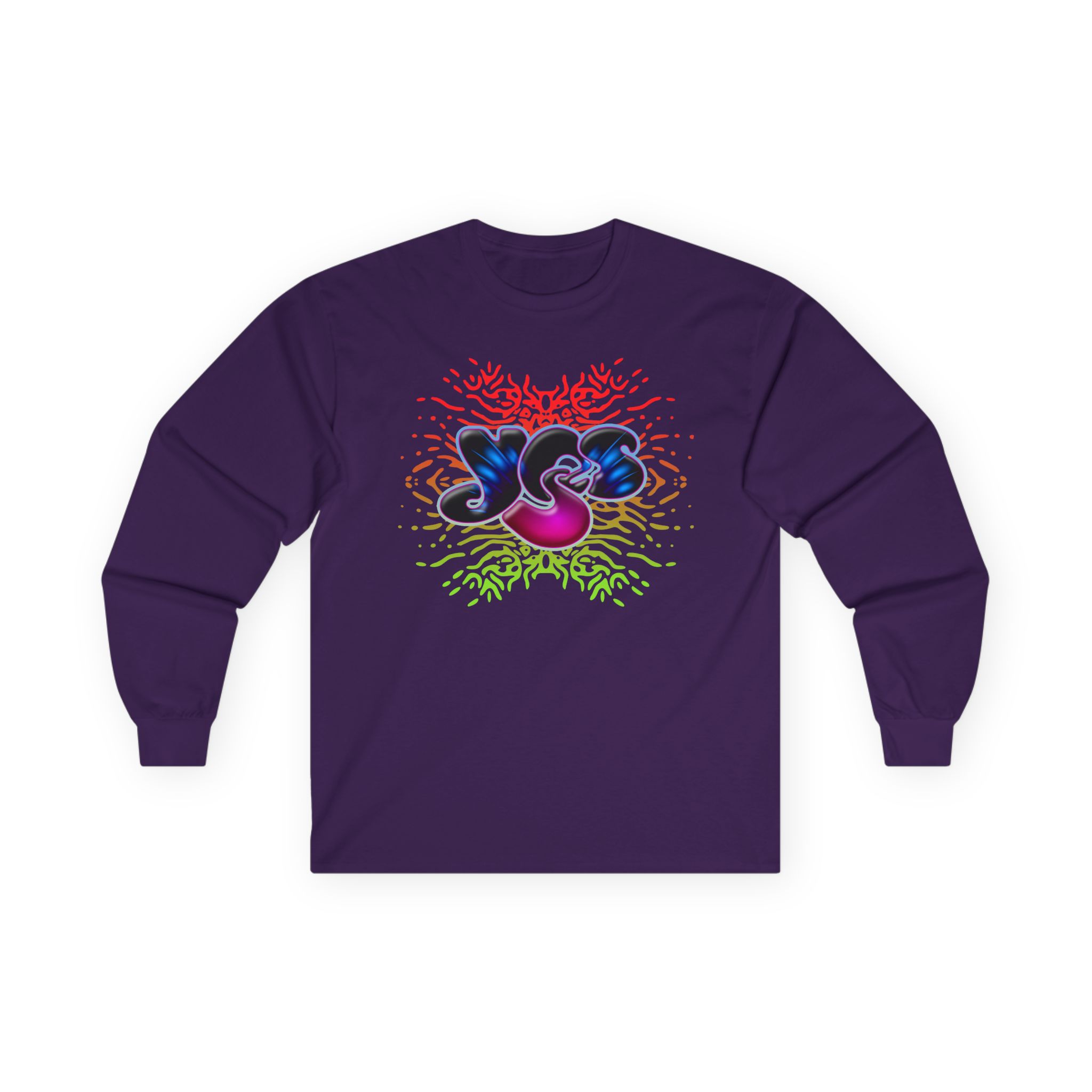 Yes Rainbow Abstract Logo Unisex Ultra Cotton Long Sleeve Tee