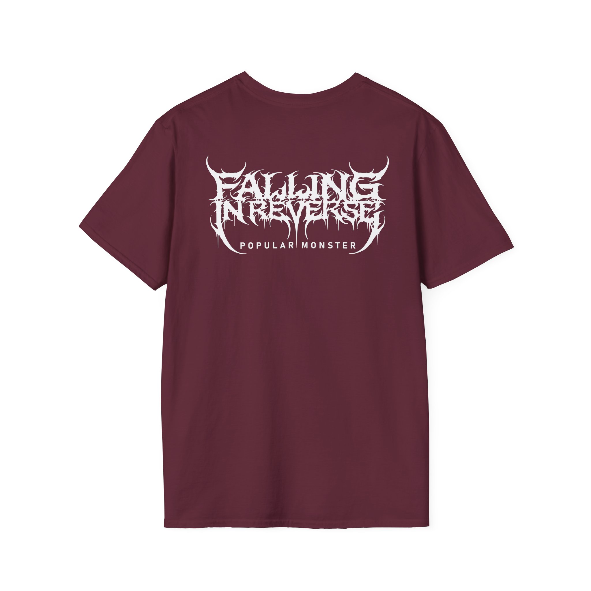 Falling in Reverse Popular Monster Cover and Back Logo Unisex Softstyle T-Shirt