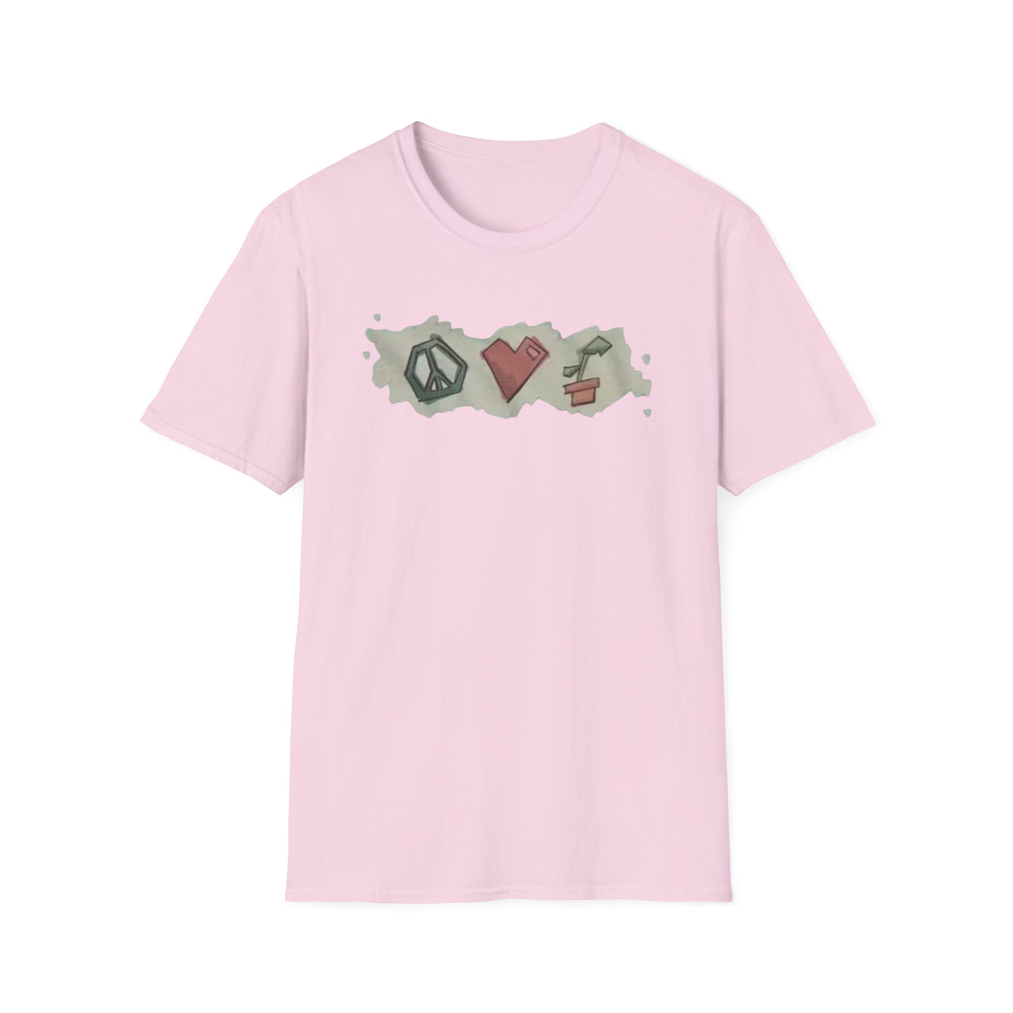 Mumbo Jumbo Peace, Love and Plants Unisex Softstyle T-Shirt