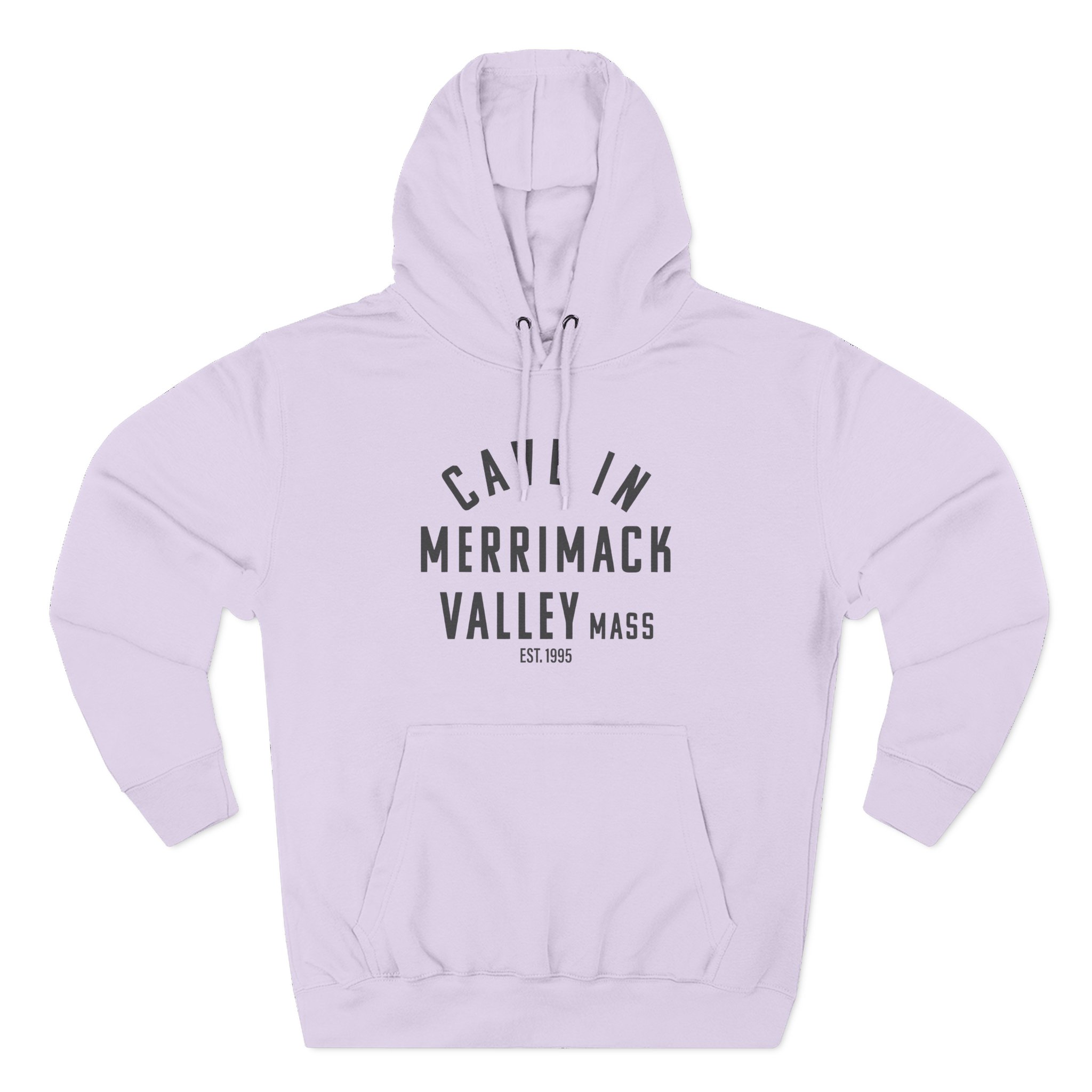 Cave in Merrimack Valley: Blackened Three-Panel Fleece Hoodie