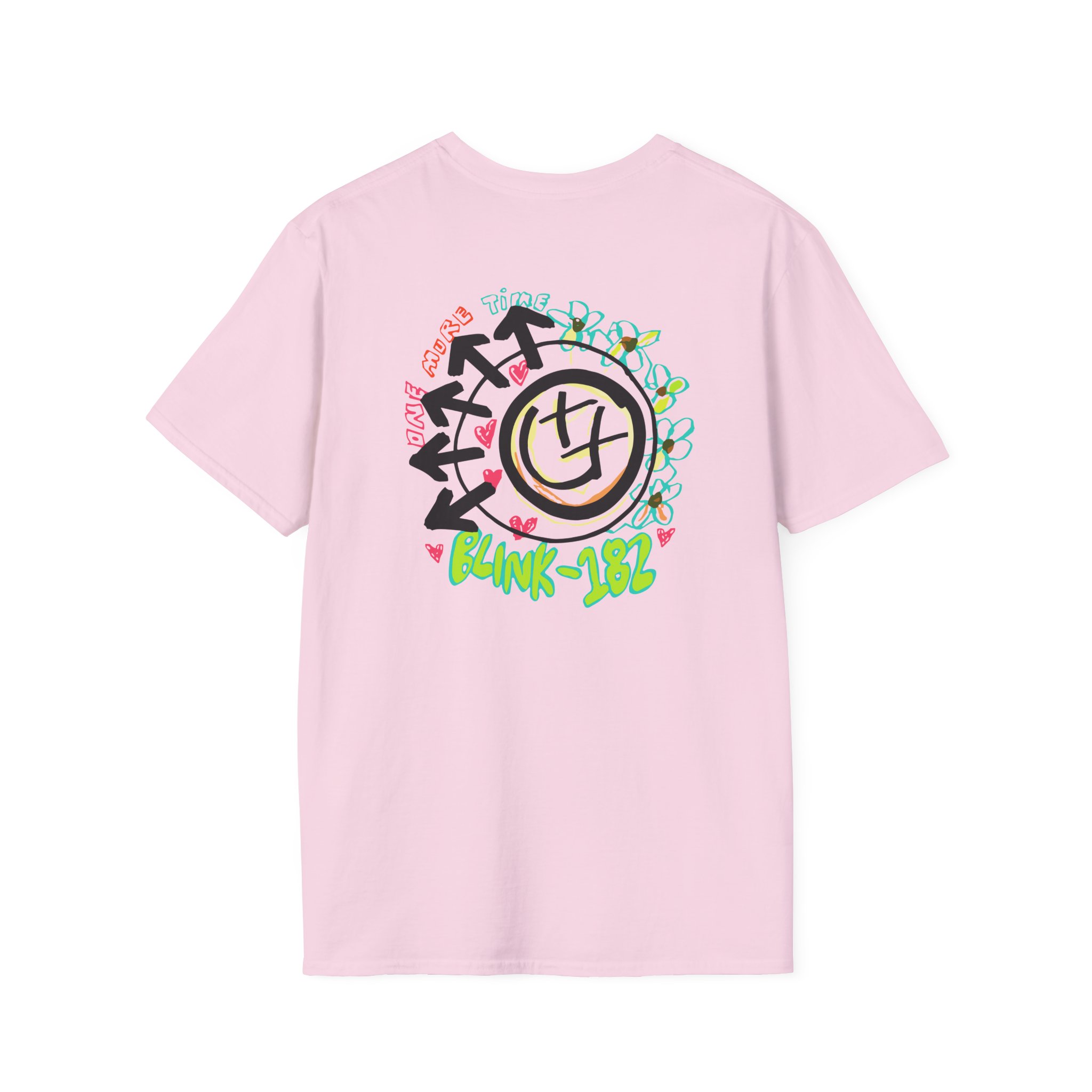 Blink 182 One More Time Smiley Sketch Unisex Softstyle T-Shirt