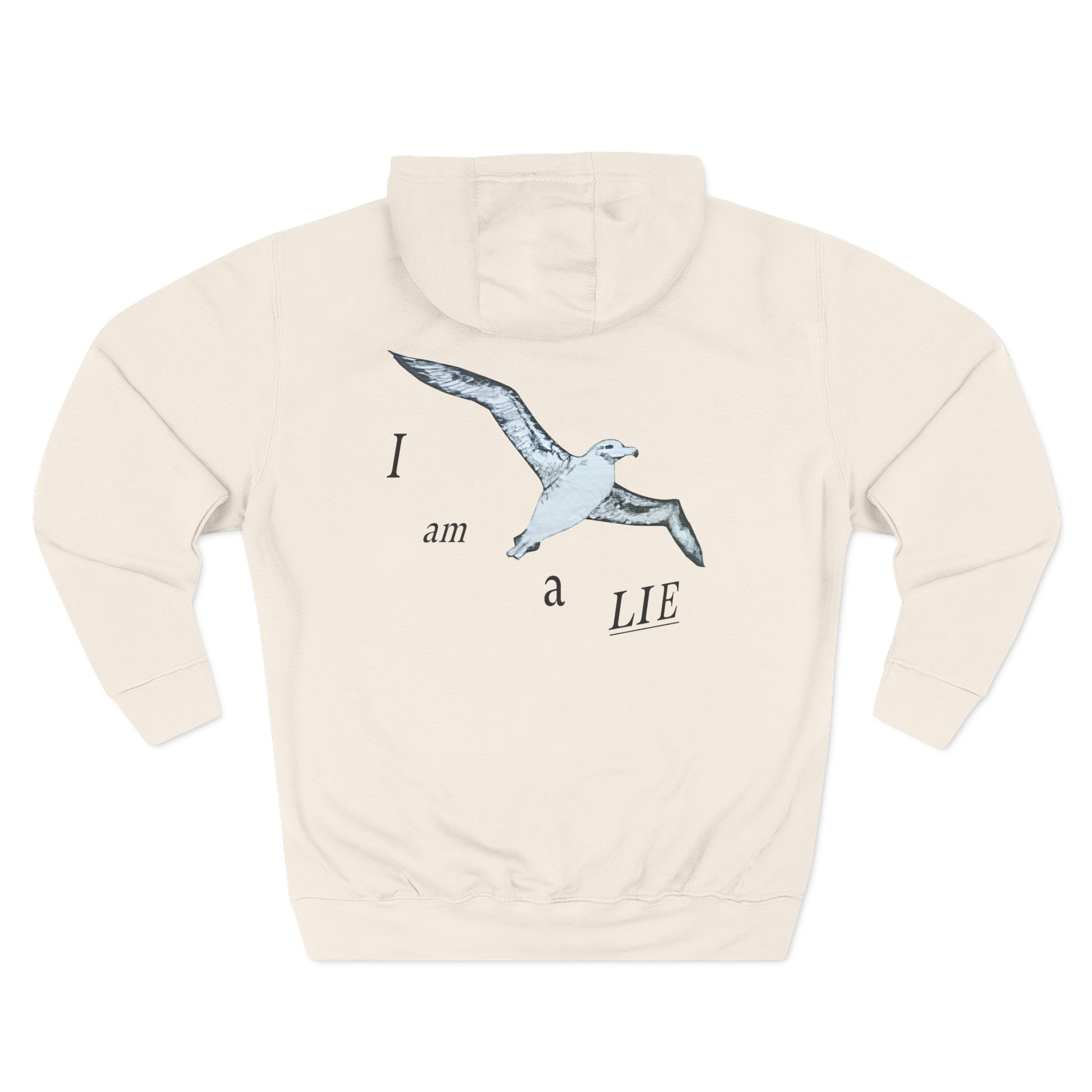 Birds Arent Real I am a Lie Three-Panel Fleece Hoodie