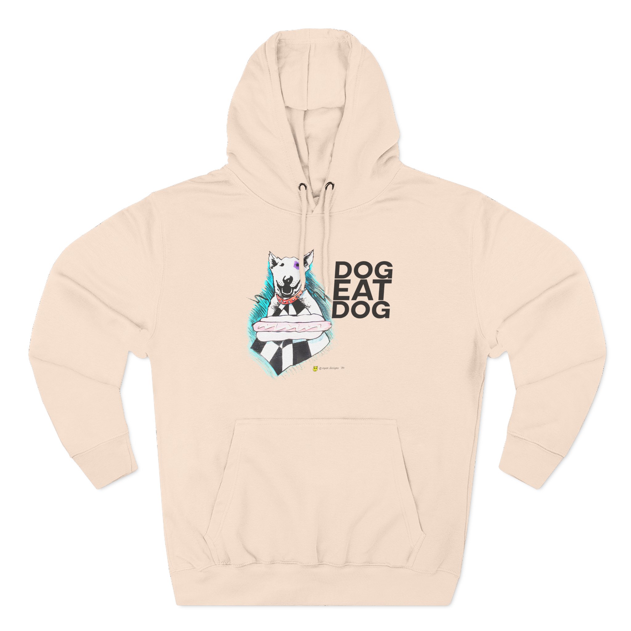 Dog Eat Dog Hotdog Three-Panel Fleece Hoodie