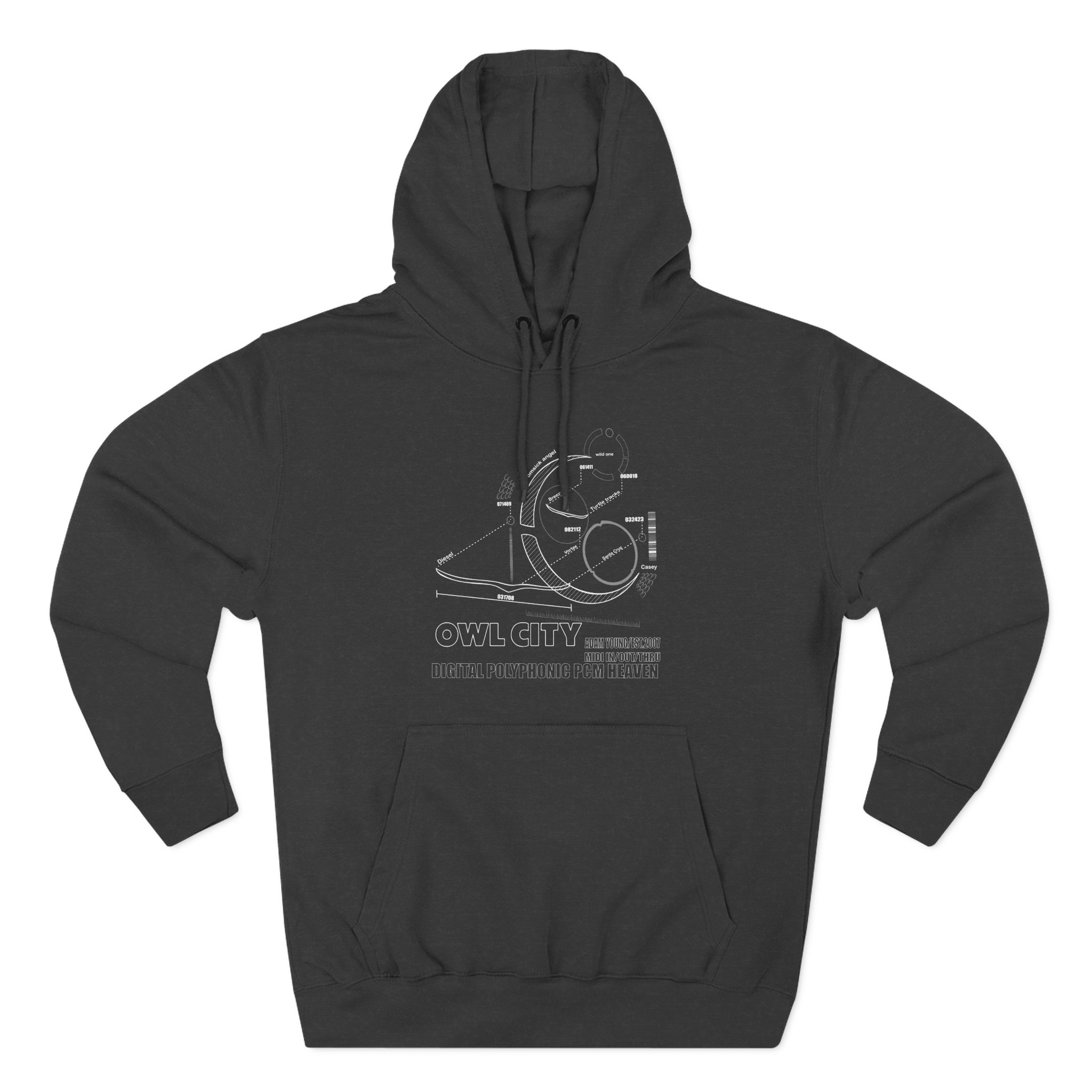 Owl City Schematic Three-Panel Fleece Hoodie