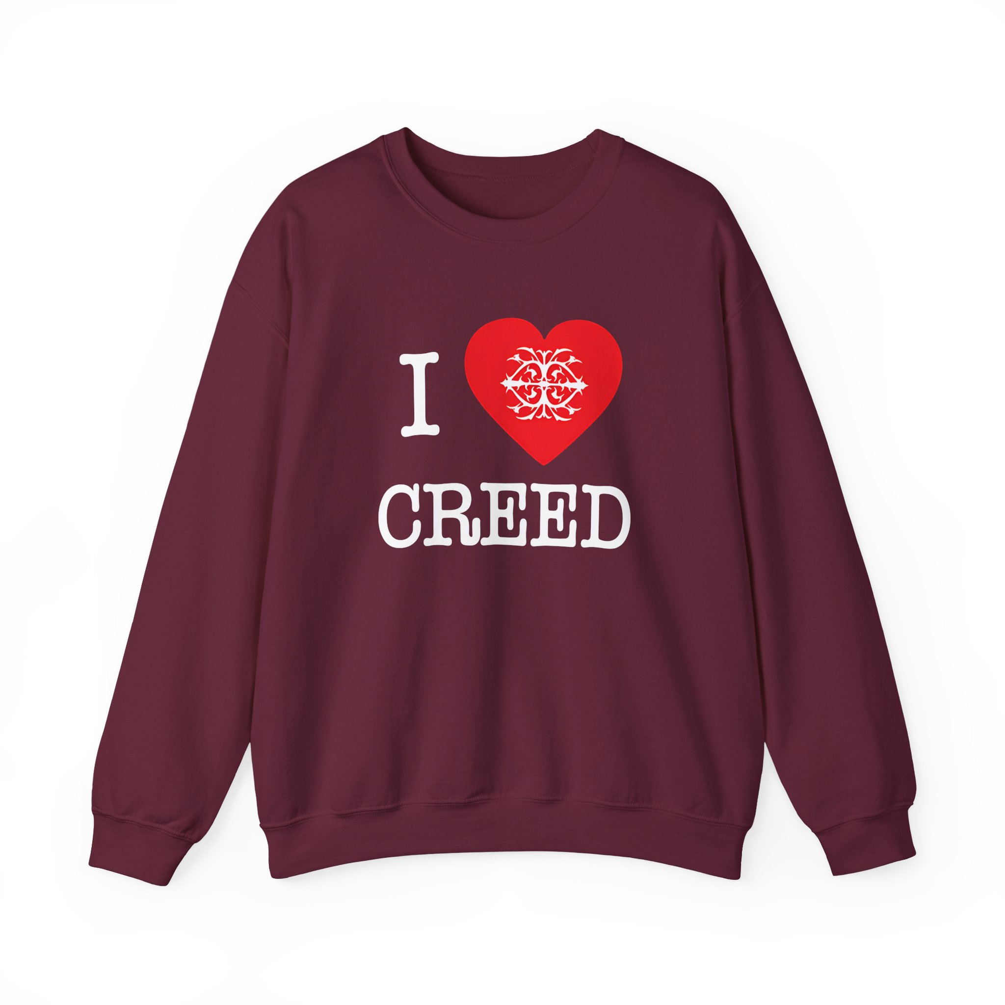 Creed, I Heart Creed Unisex Heavy Blendâ„¢ Crewneck Sweatshirt
