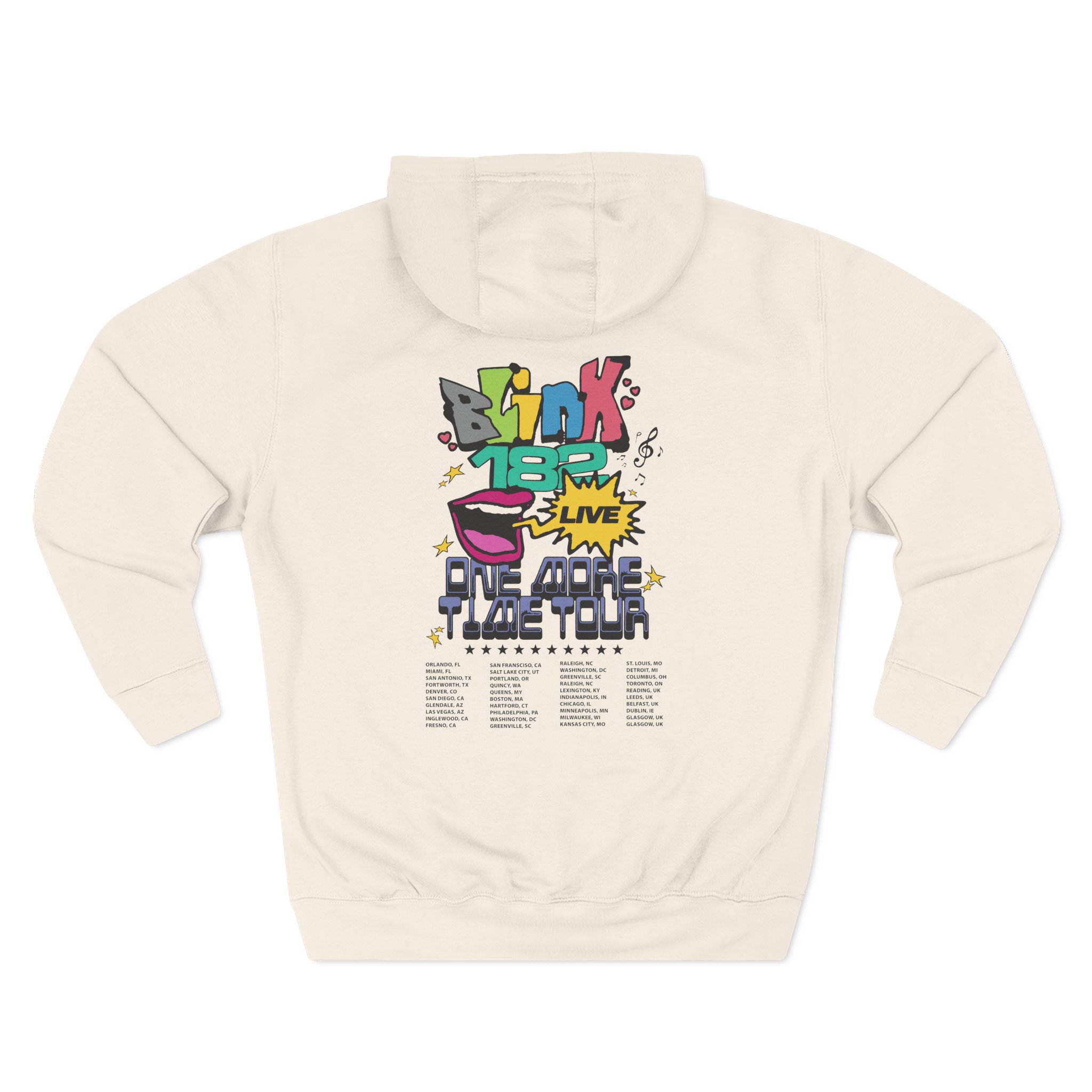 Blink 182 One More Time Tour Three-Panel Fleece Hoodie