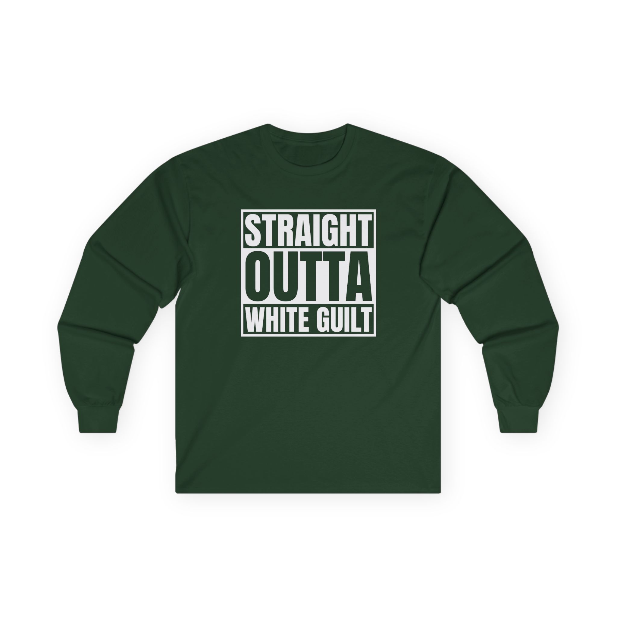 Upchurch Straight Outta White Guilt Unisex Ultra Cotton Long Sleeve Tee