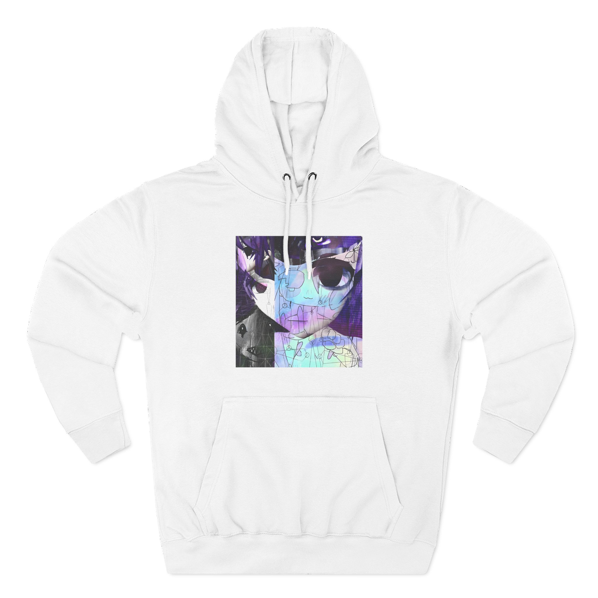Sewerslvt Skitzofrenia Simulation Album Cover Three-Panel Fleece Hoodie