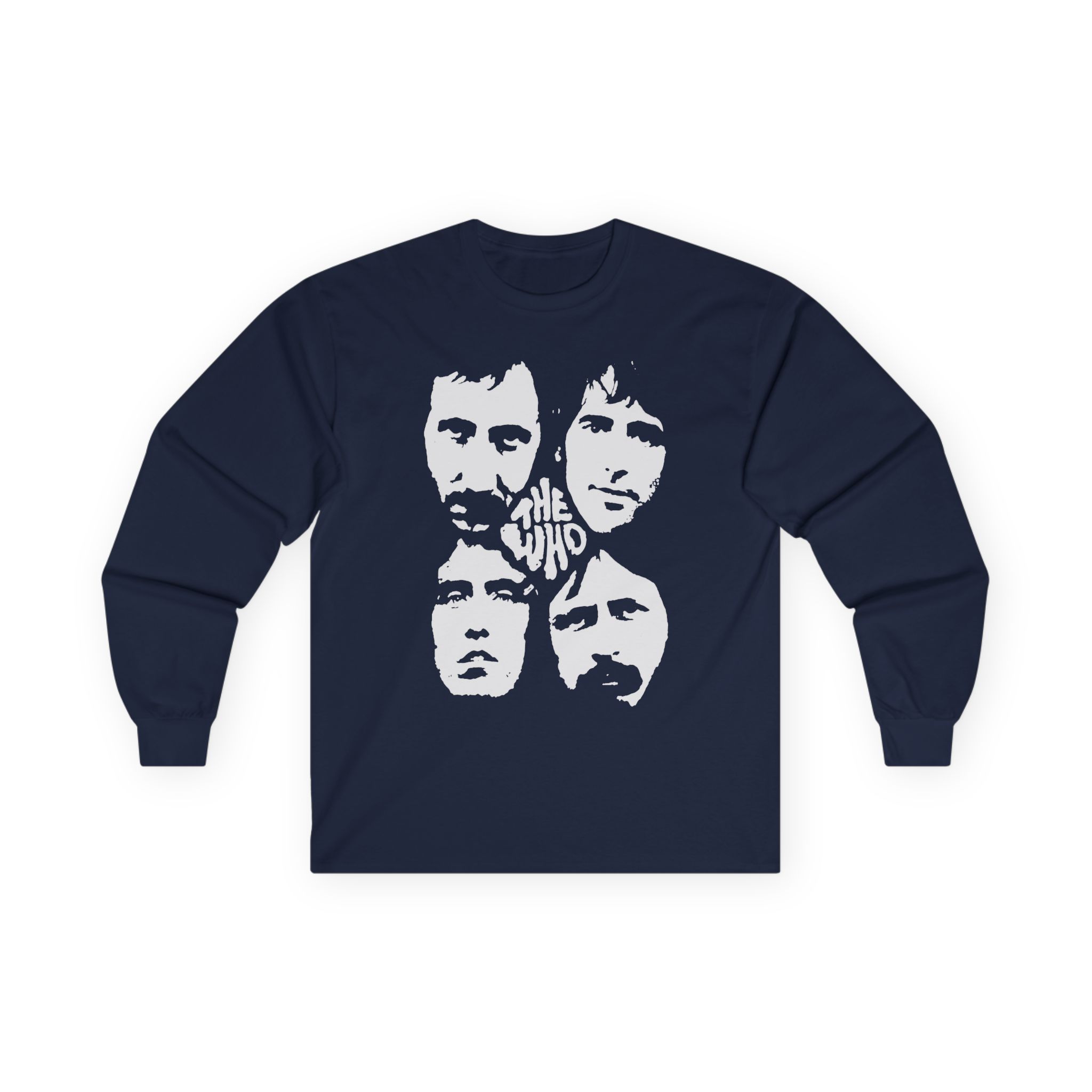 TW Distressed Four Faces Unisex Ultra Cotton Long Sleeve Tee