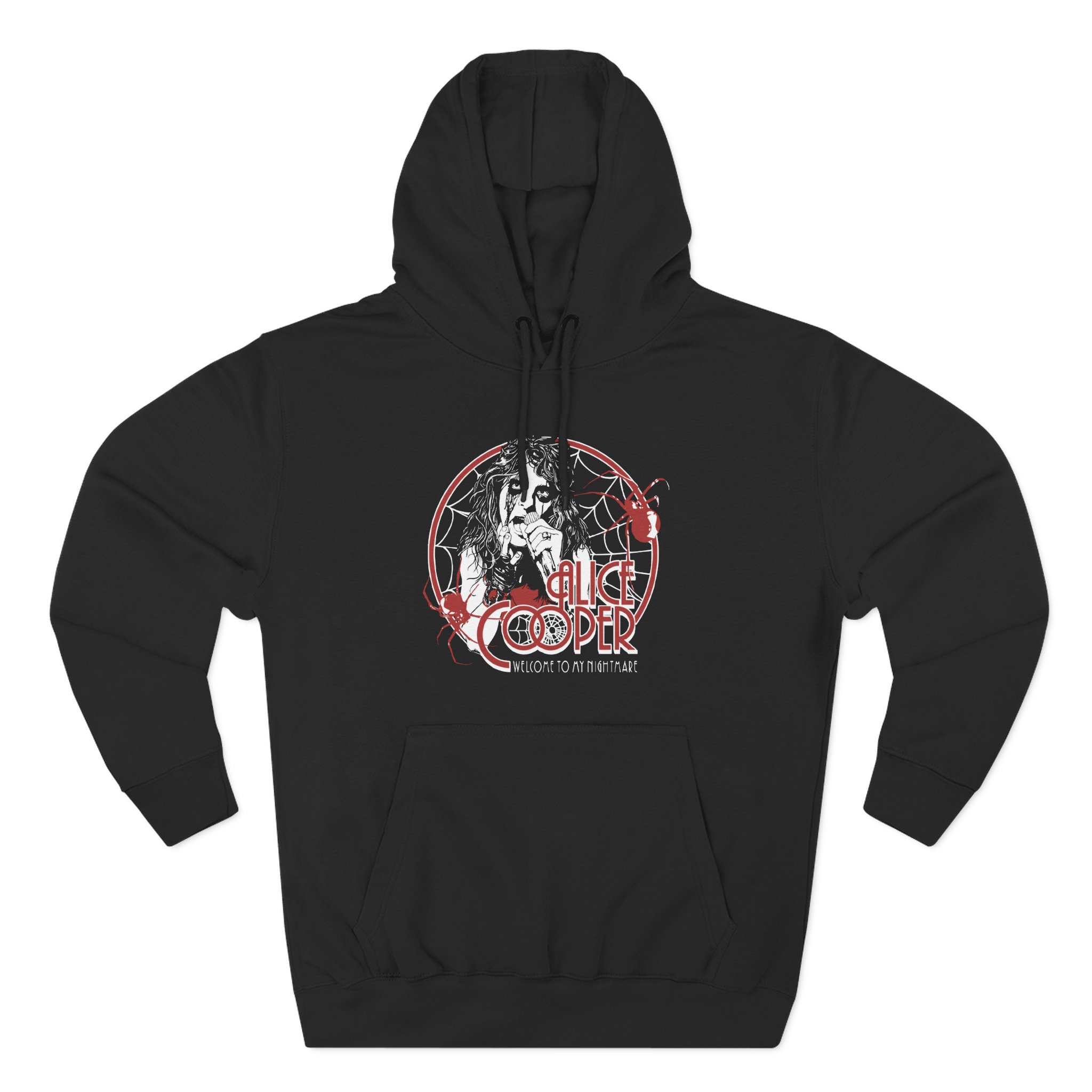 Alice Cooper Welcome to My Nightmare 50th Anniversary Spider Swarm Three-Panel Fleece Hoodie
