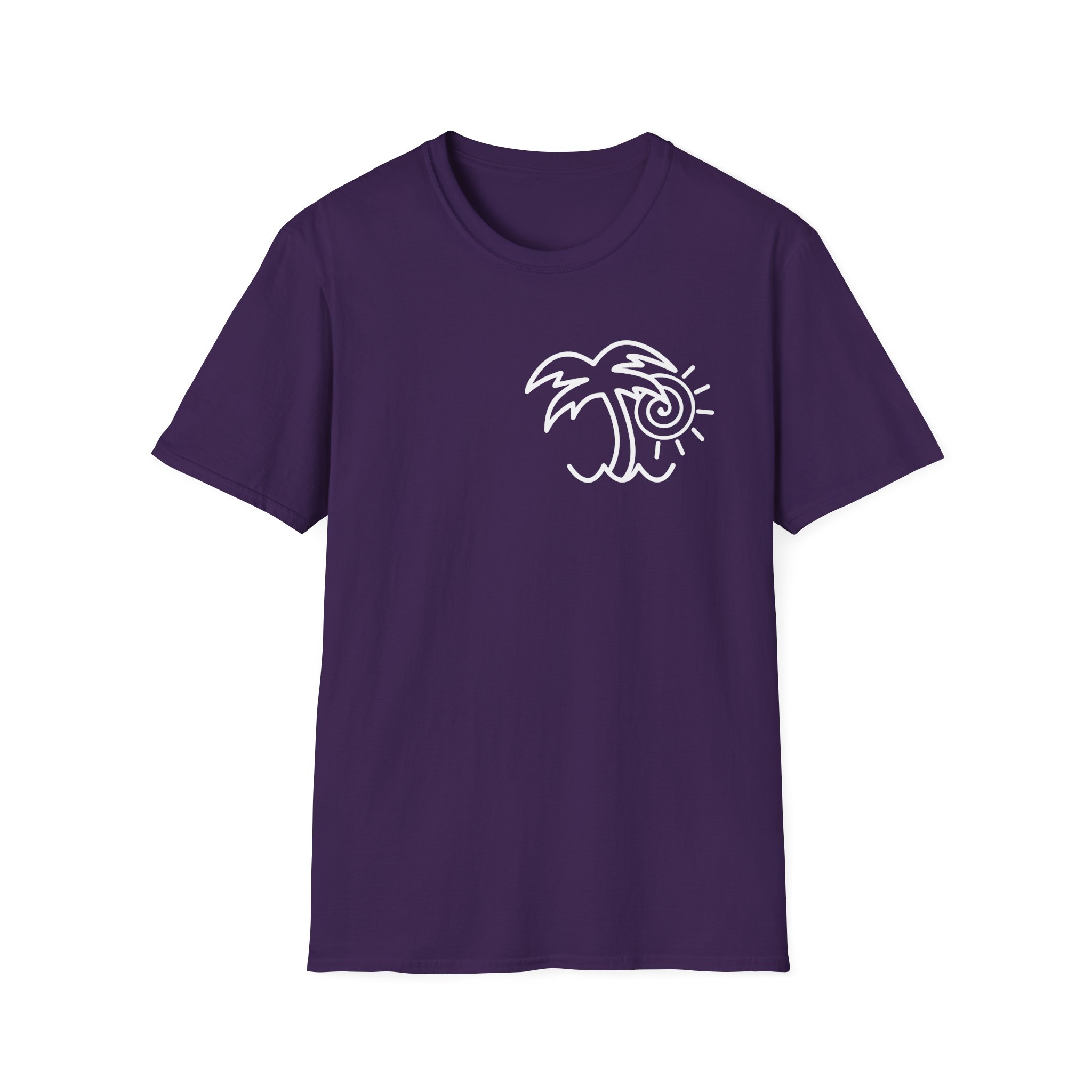 Chon Palm Tree Blue Dip Dye Unisex Softstyle T-Shirt