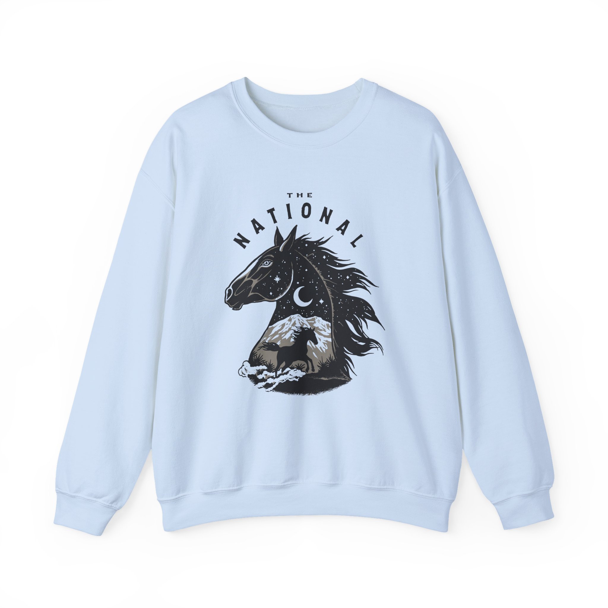 The National Mustang Unisex Heavy Blend Crewneck Sweatshirt