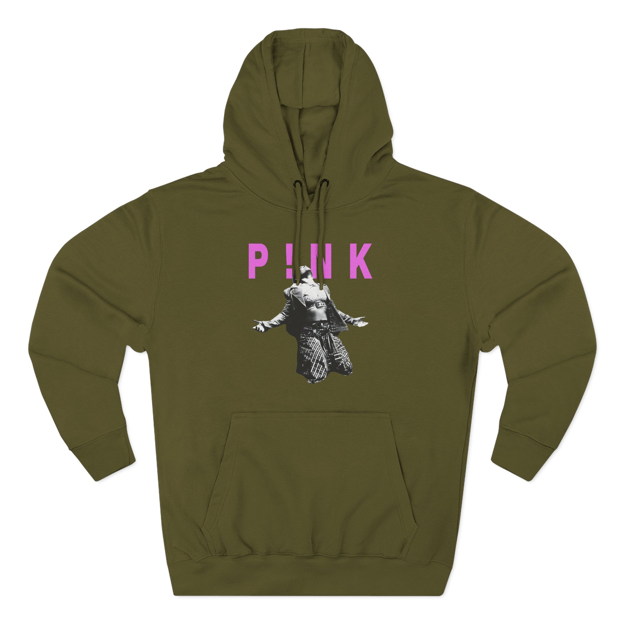 Pink Trustfall Praise Three-Panel Fleece Hoodie