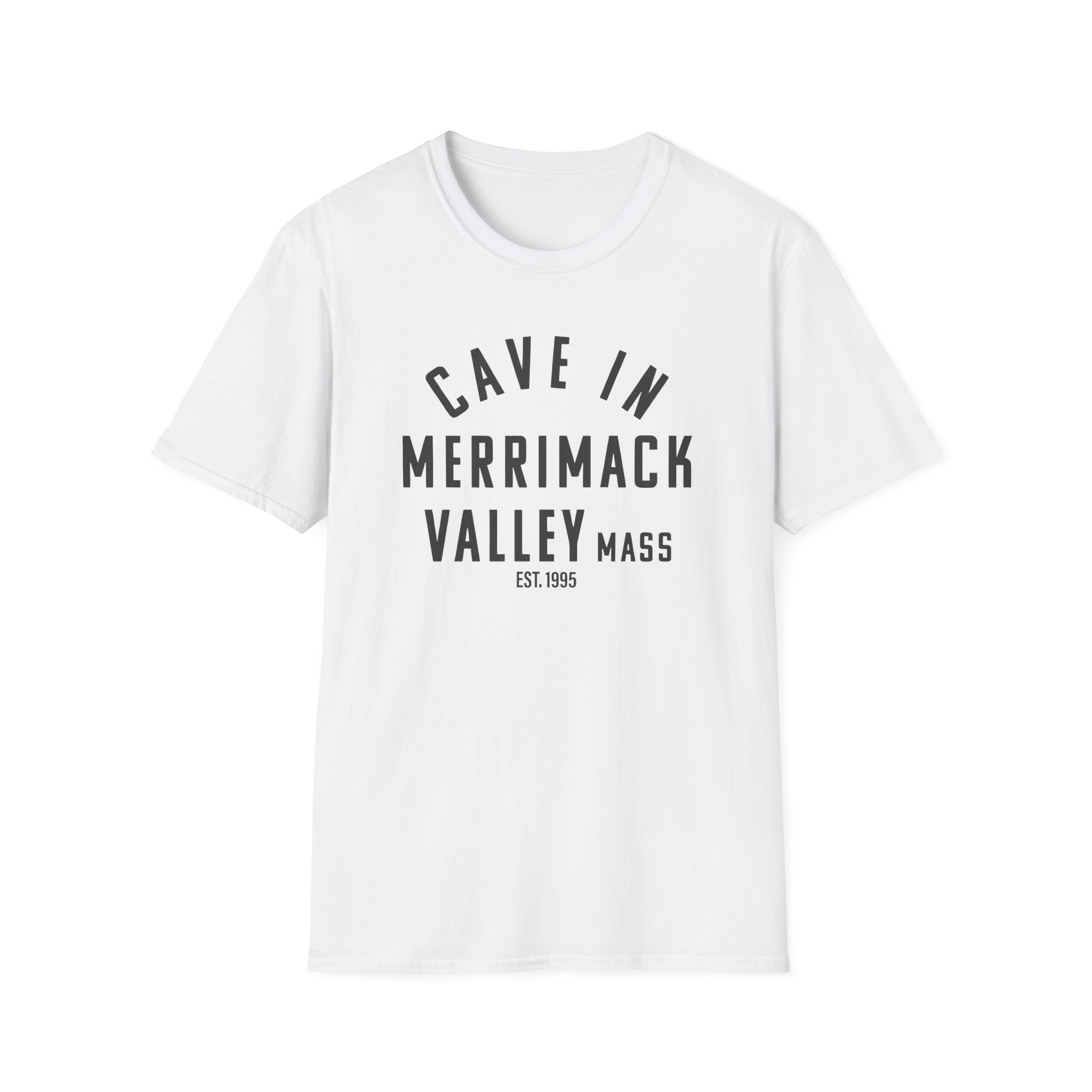 Cave in Merrimack Valley: Blackened Unisex Softstyle T-Shirt