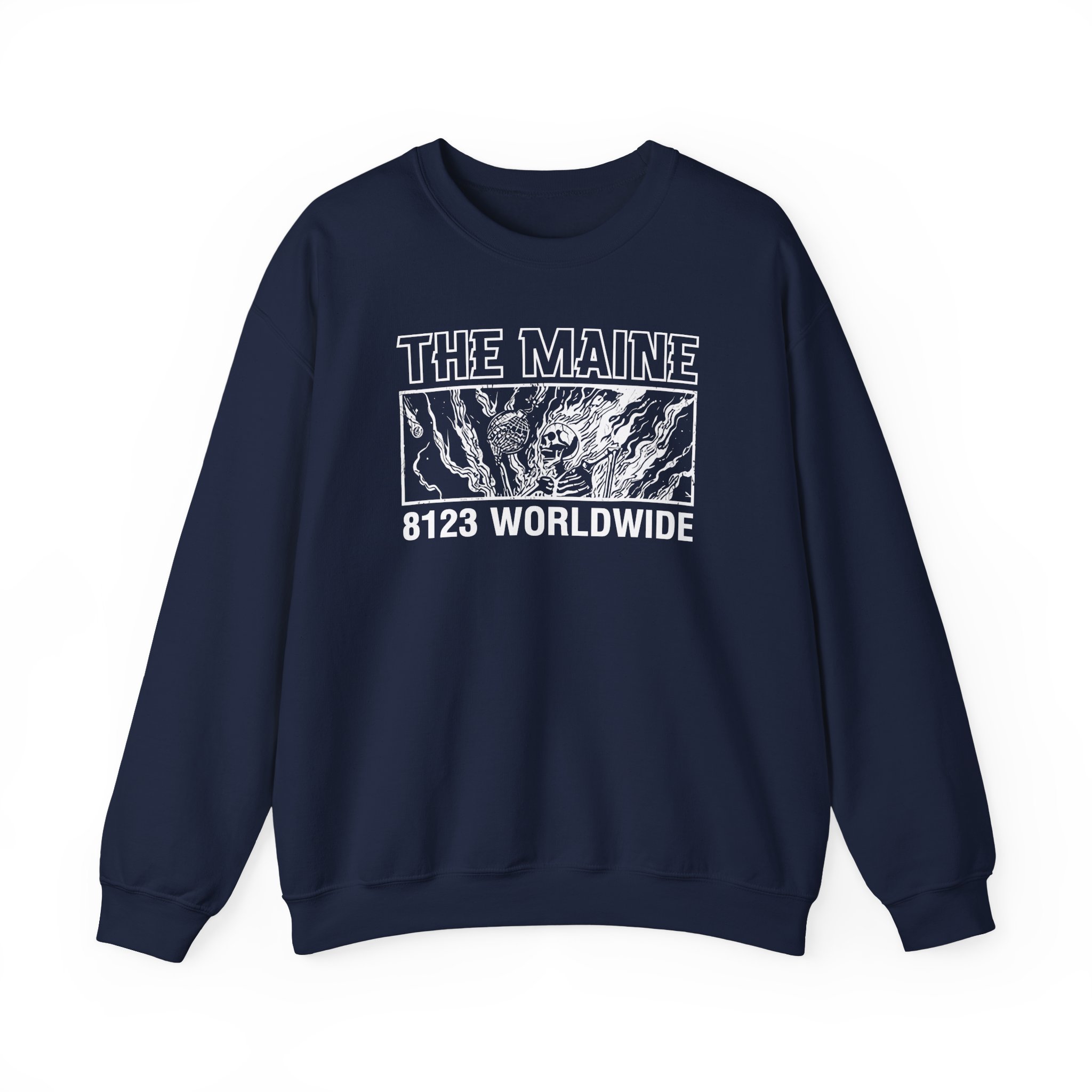 The Maine 8123 Wordwide Unisex Heavy Blend Crewneck Sweatshirt