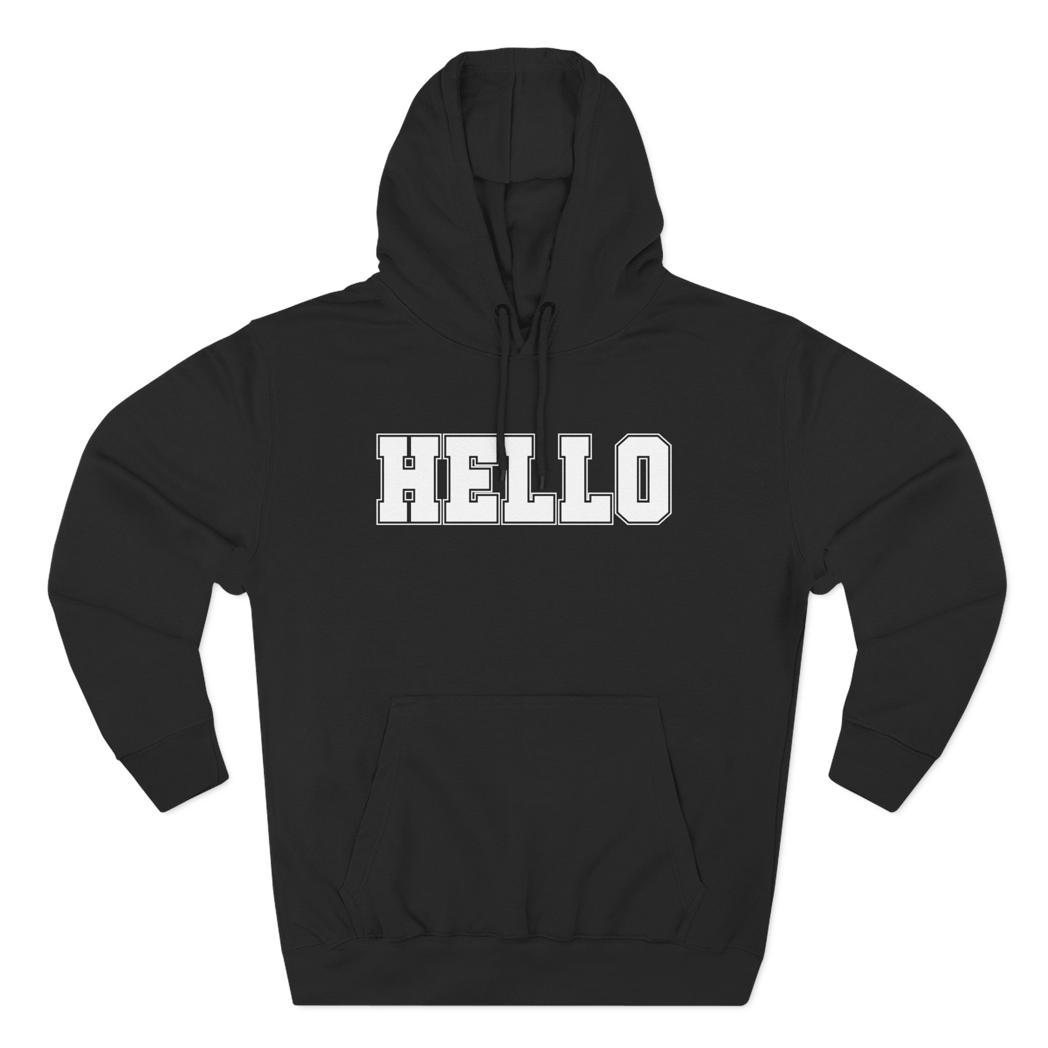 Shubble hello Three-Panel Fleece Hoodie