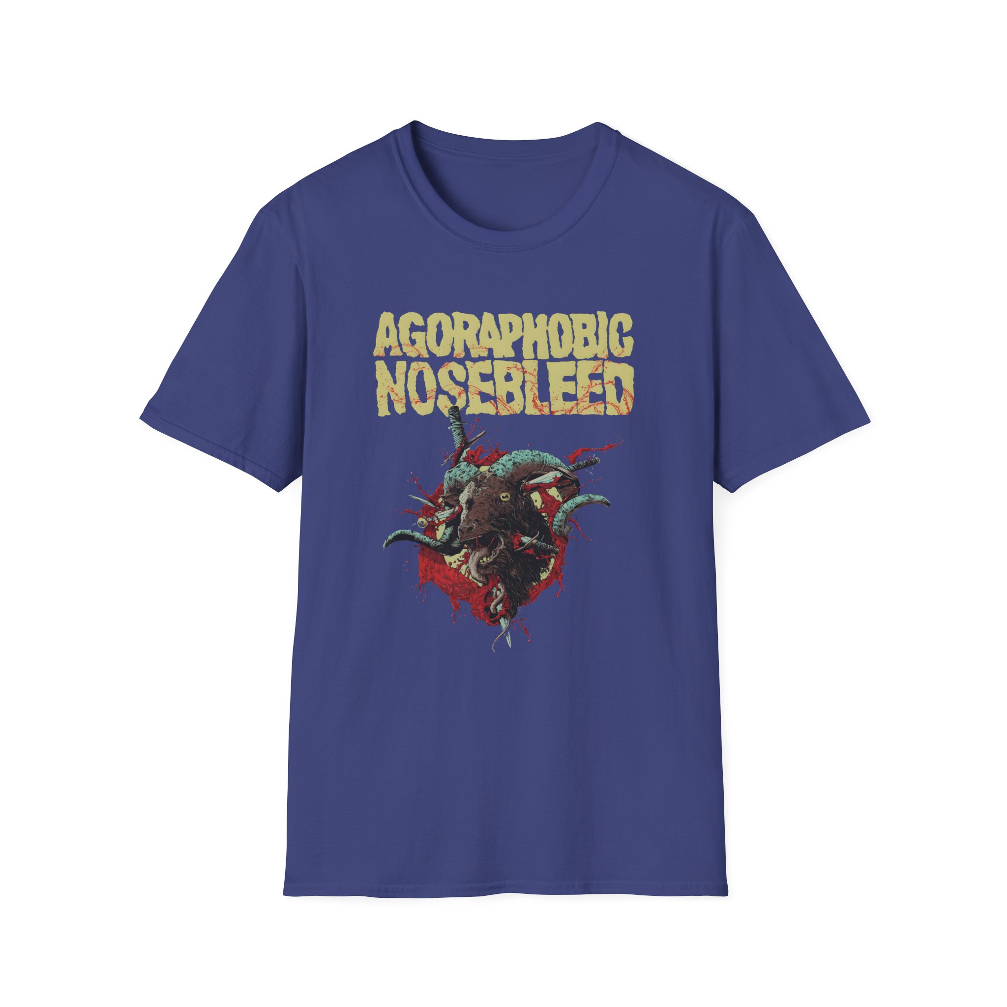 Agoraphobic Nosebleed Goat Head Unisex Softstyle T-Shirt