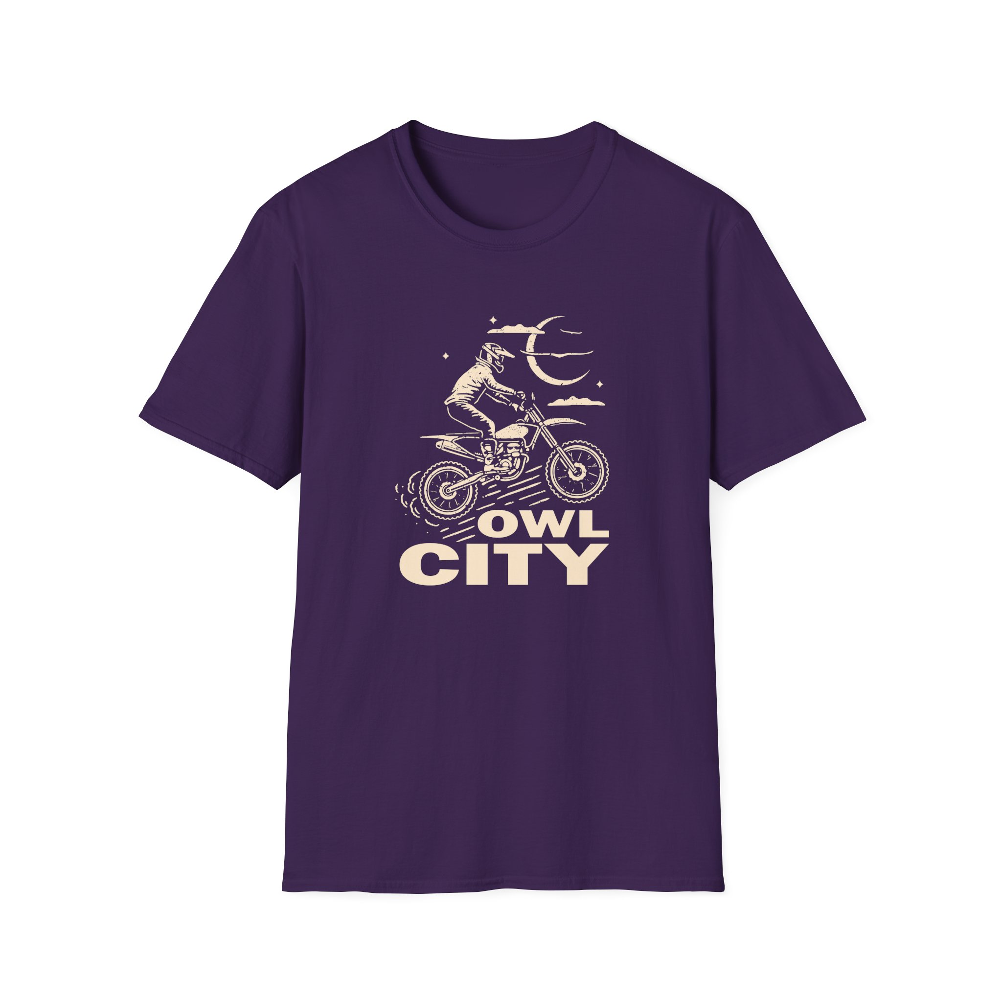 Owl City Motorcycle Puff Unisex Softstyle T-Shirt