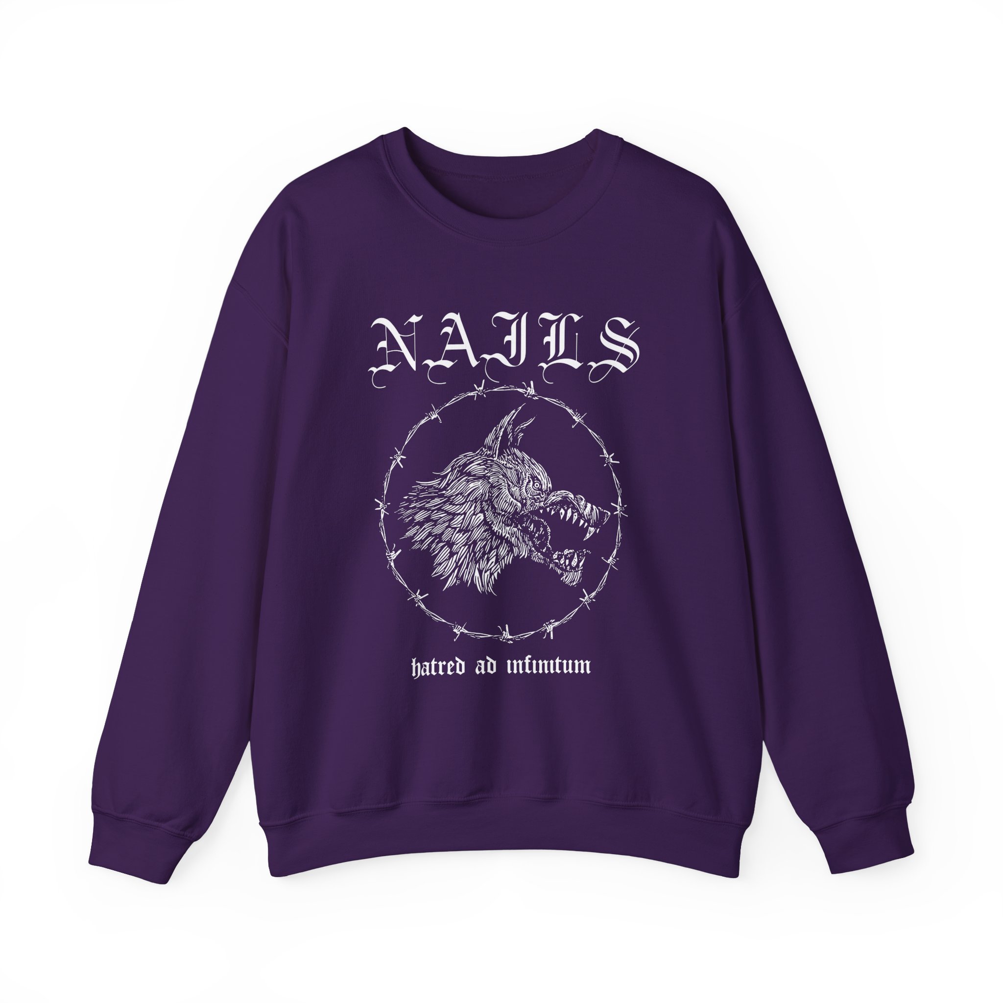 Nails Hatred Dog Unisex Heavy Blendâ„¢ Crewneck Sweatshirt