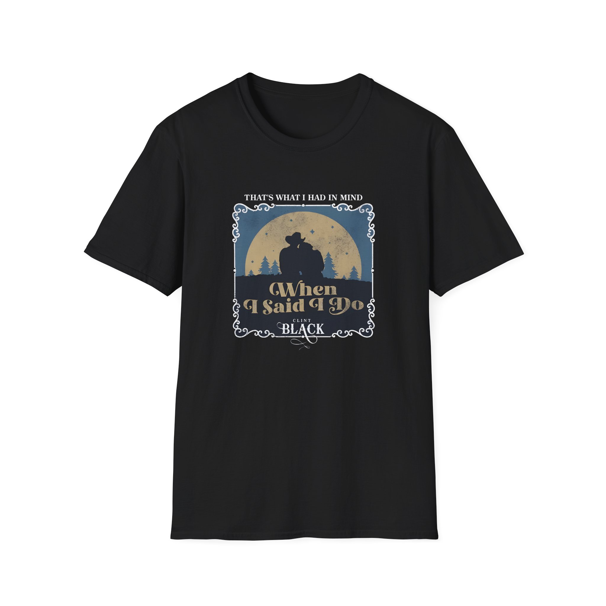Clint Black When I Said I Do Illustrated Unisex Softstyle T-Shirt