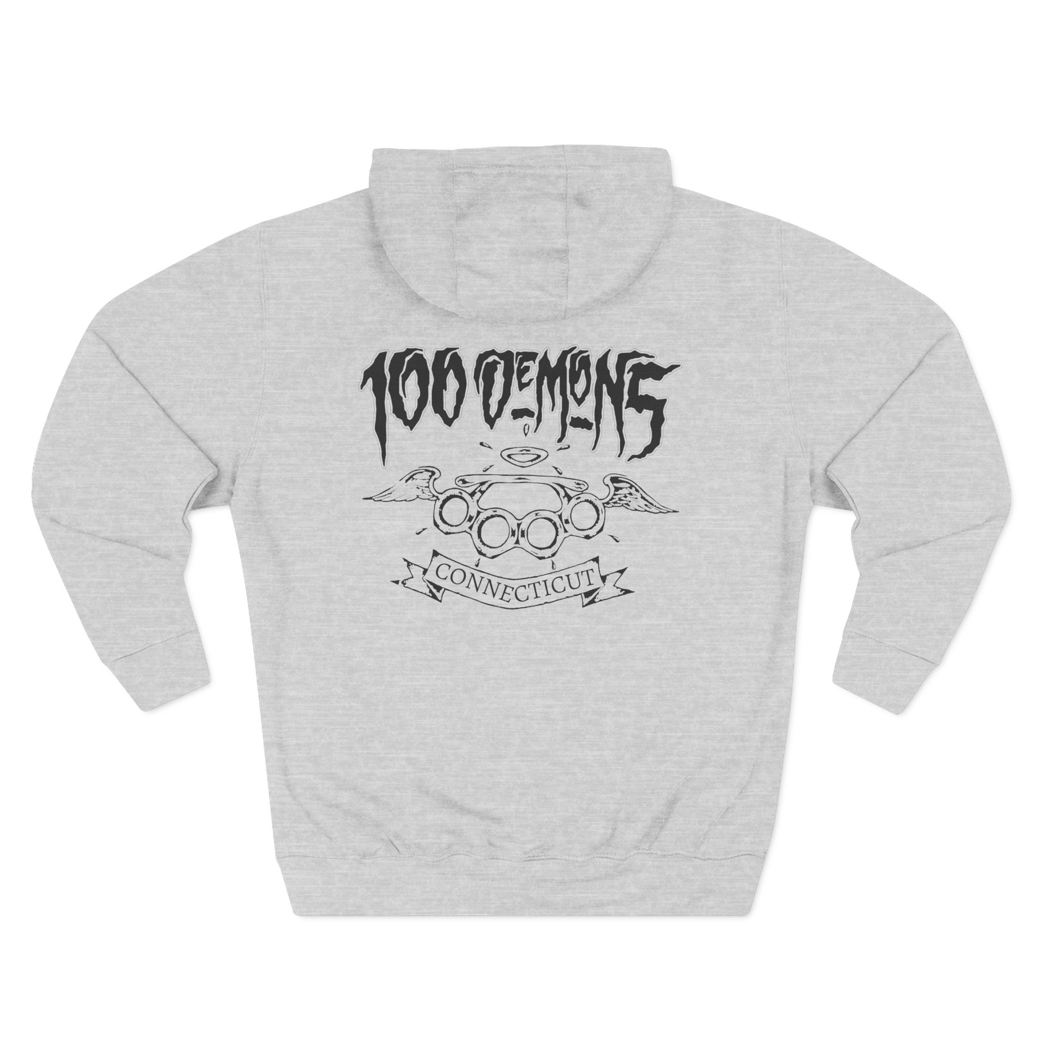 100 Demons Connecticut Hardcore Three-Panel Fleece Hoodie