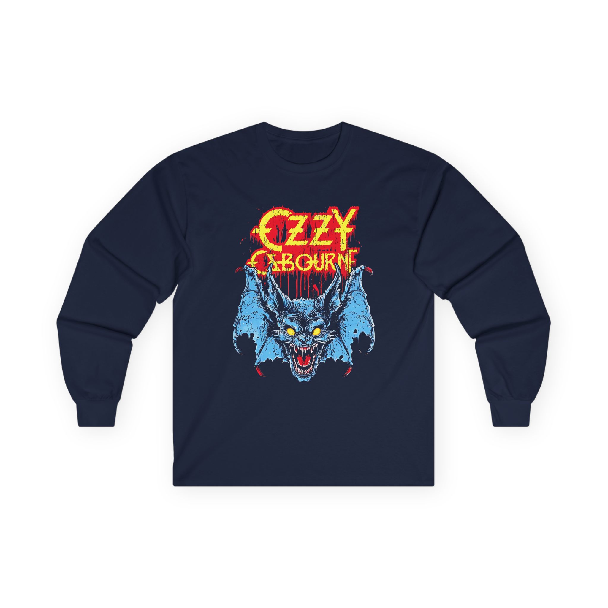 Ozzy Osbourne Glowing Eyes Bat Unisex Ultra Cotton Long Sleeve Tee