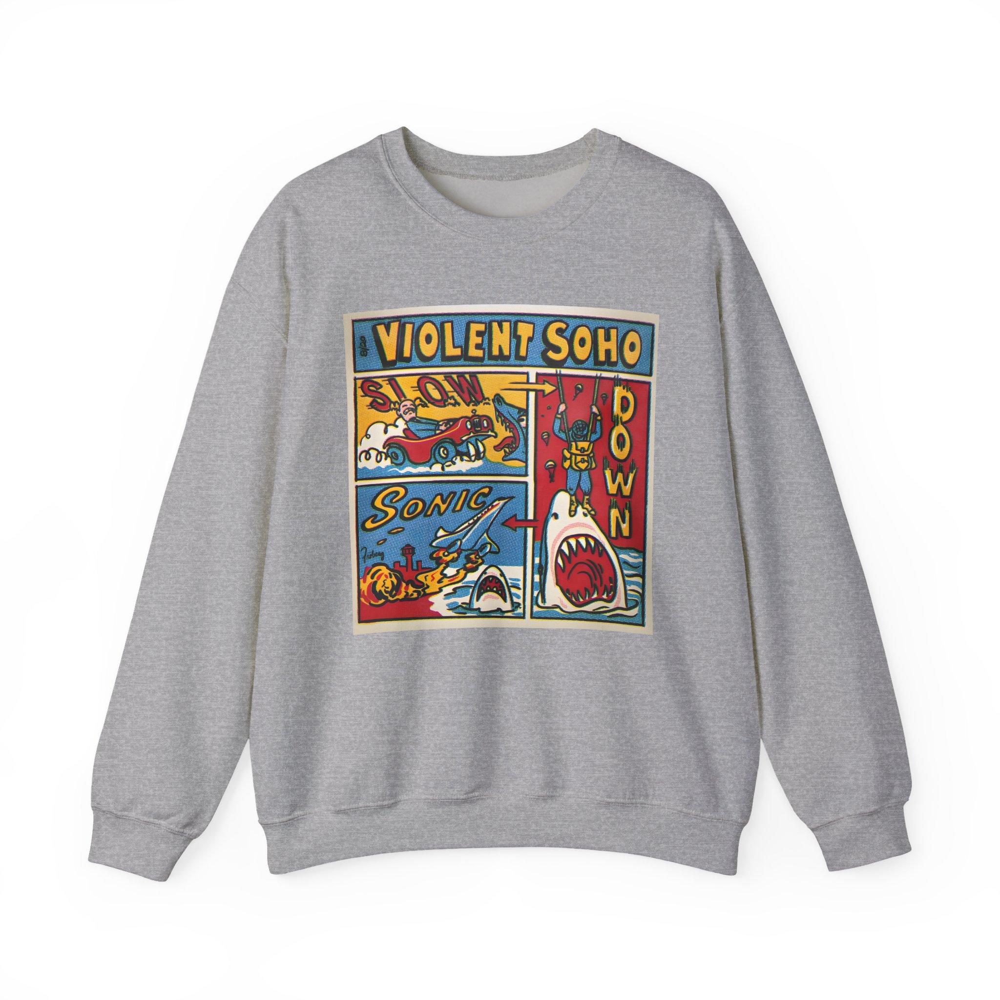 Violent Soho Slow Down Sonic Unisex Heavy Blendâ„¢ Crewneck Sweatshirt