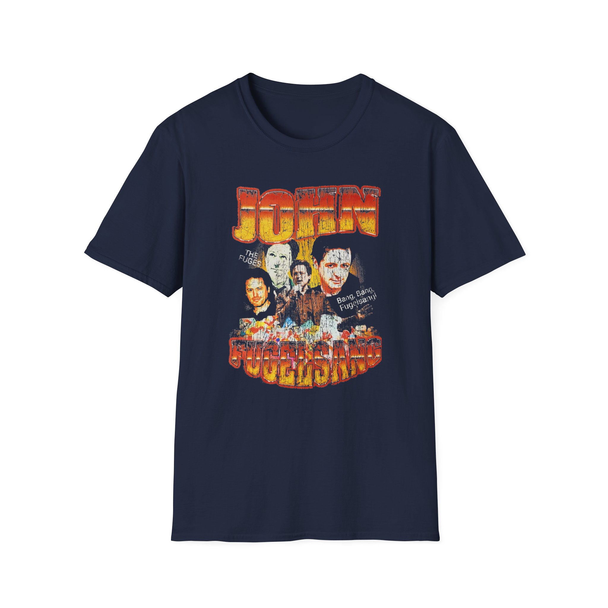John Fugelsang From Sirius Xm the Bonfire Distressed Unisex Softstyle T-Shirt